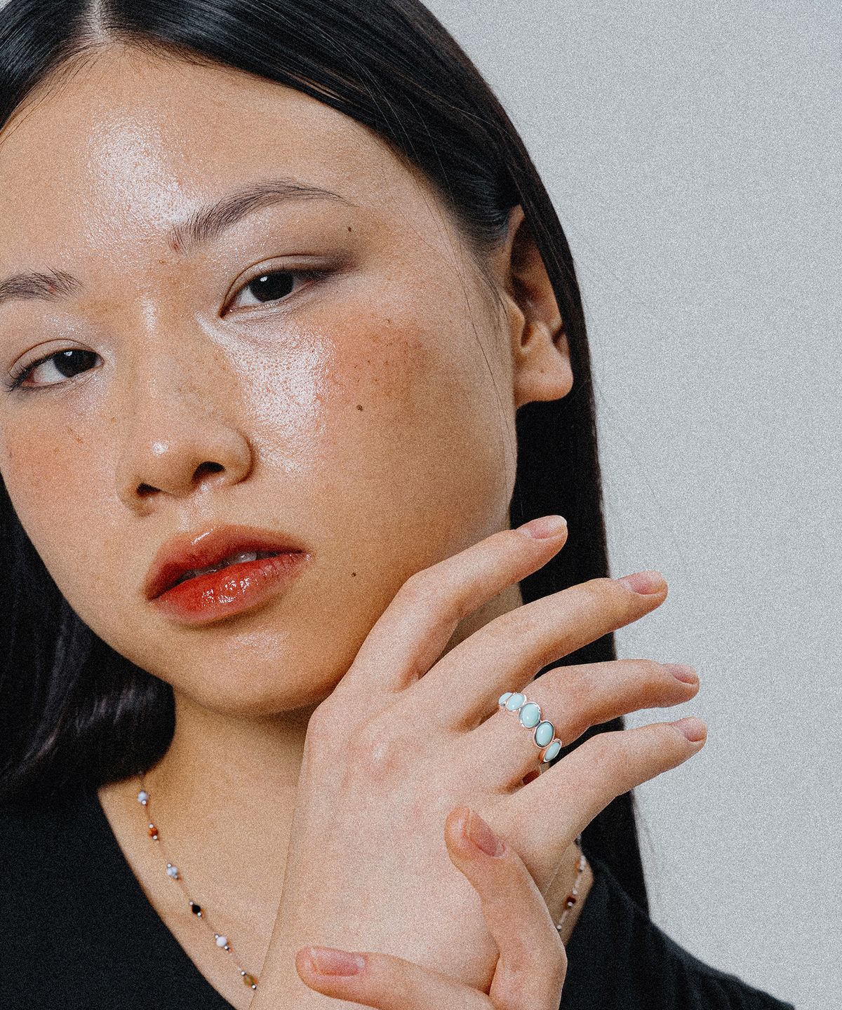 스칼렛또(SCALETTO) WS017 Sky Blue Stone Oval Ring