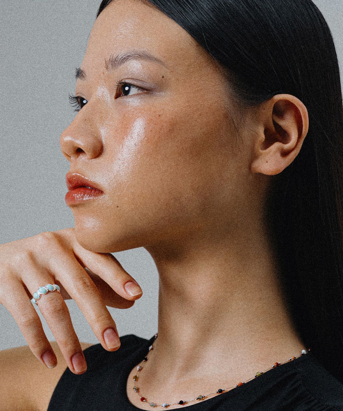 스칼렛또(SCALETTO) WS017 Sky Blue Stone Oval Ring