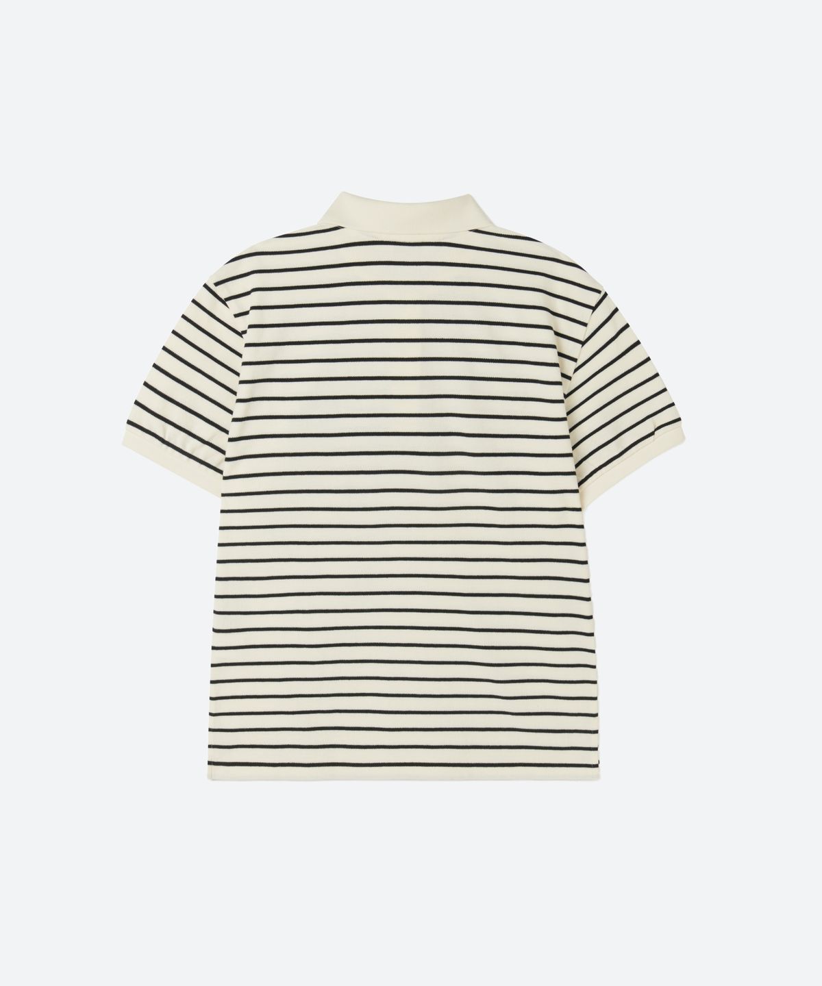 문선(MOONSUN) M.C UNISEX, Stripe PK Half Shirt / Ivory