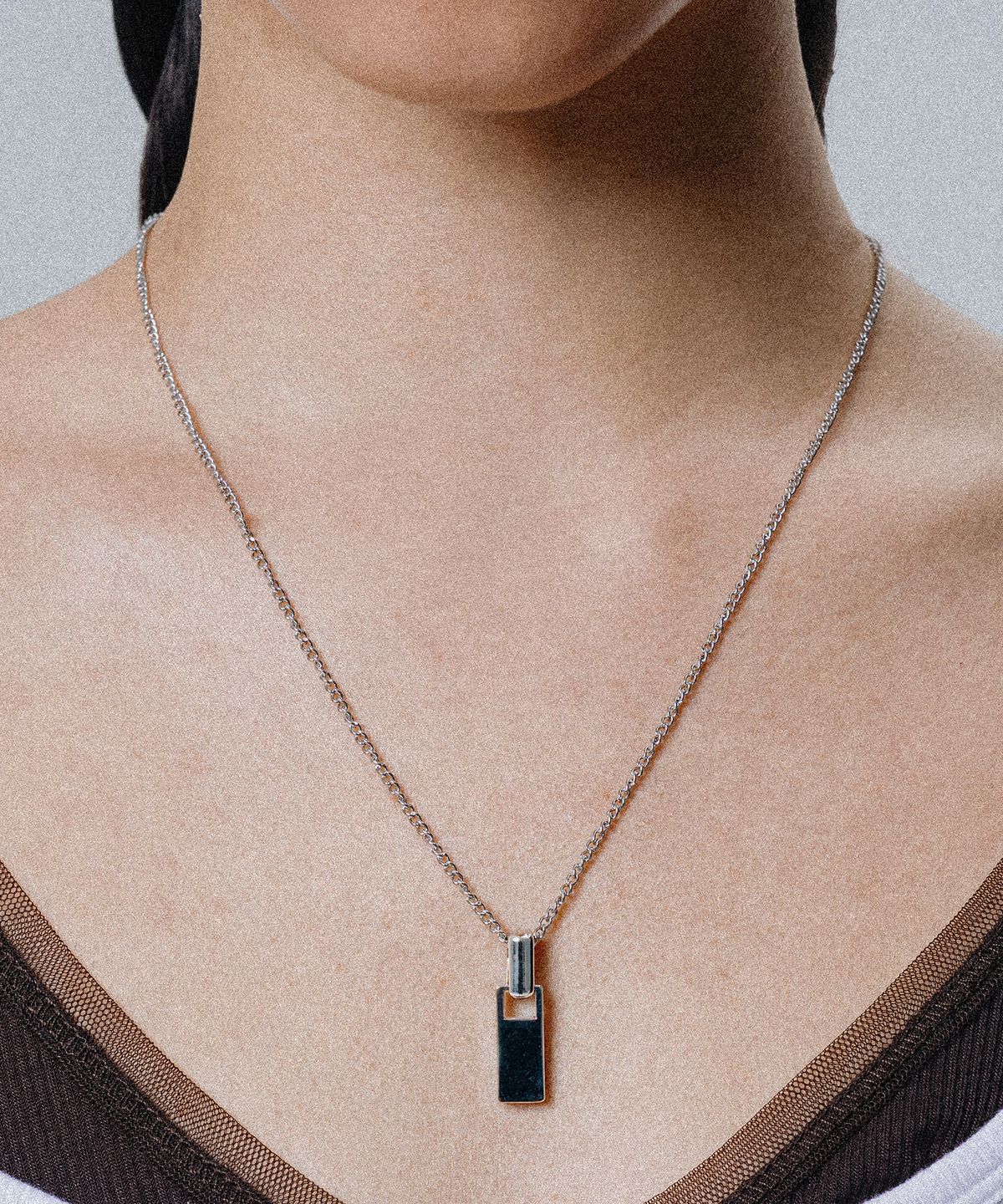 스칼렛또블랙(SCALETTOBLACK) WSM004 Zipper Pendant Necklace