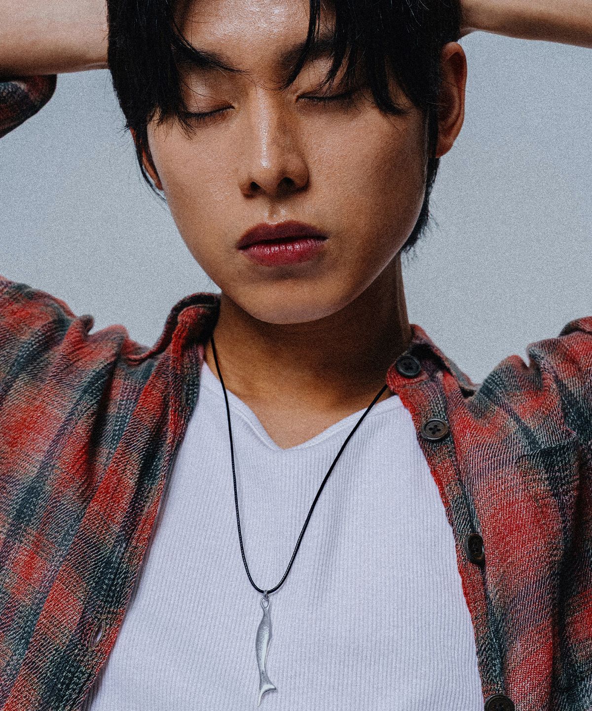 스칼렛또블랙(SCALETTOBLACK) WSM006 Silver Fish Pendant Necklace