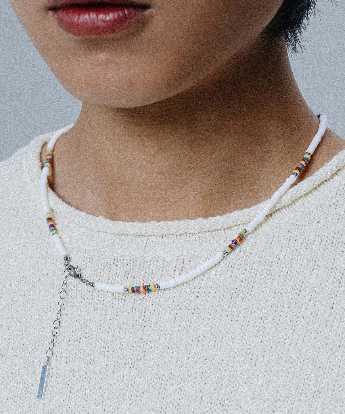 스칼렛또블랙(SCALETTOBLACK) WSM008 Shell beads Rainbow beads Necklace