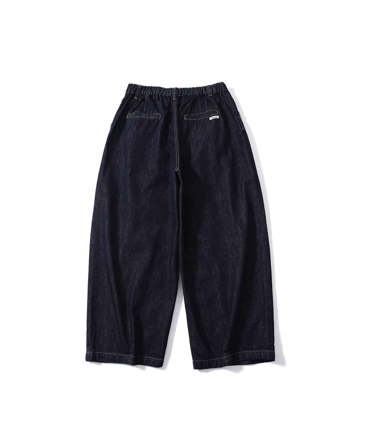 MUSINSA公式 | ANGLAN Long Tuck Wing Balloon Denim Pants - Indigo