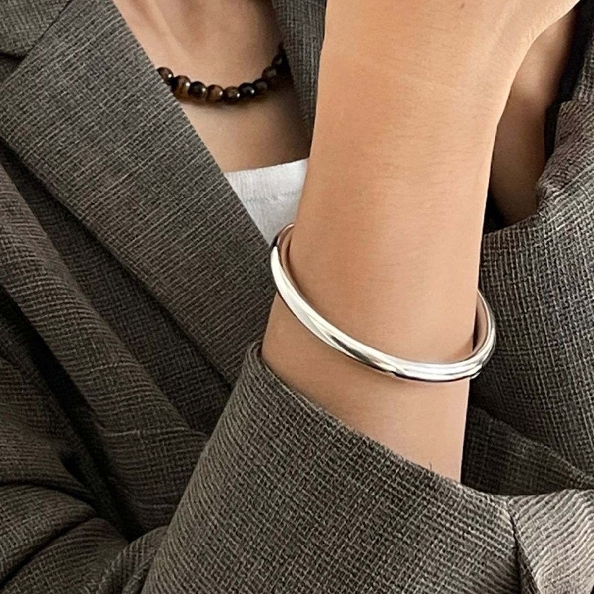 레트로핑거(RETROFINGER) silver925 Hollow Bangle #SB360