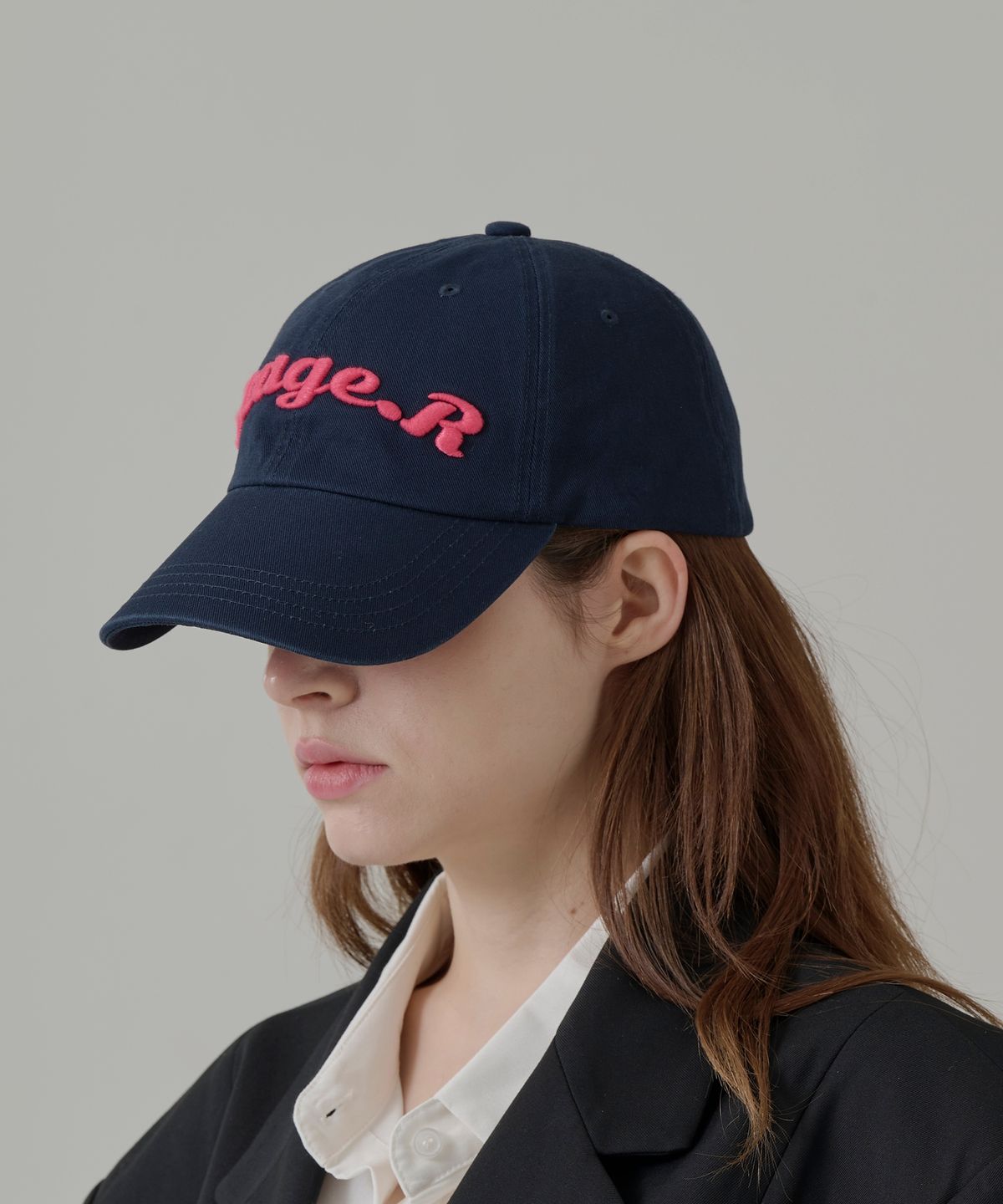 스테이지알(STAGE.R) 볼륨 로고 워싱 볼캡 [네이비]