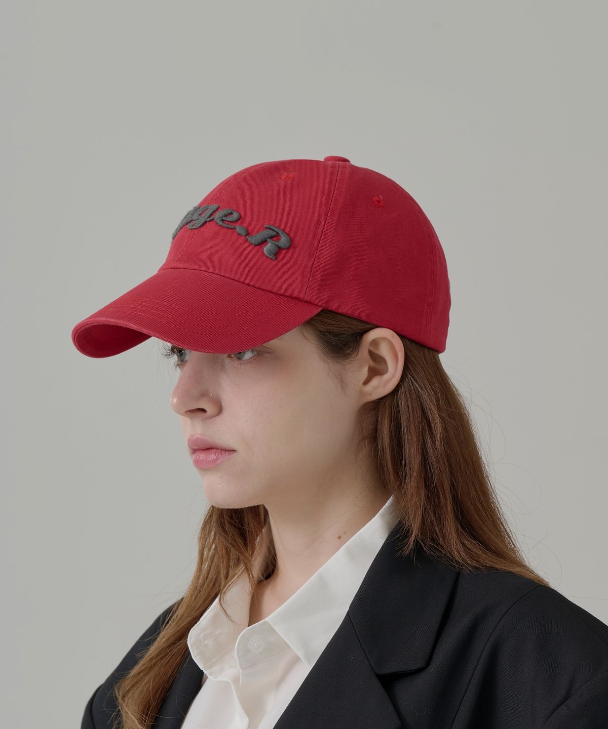 스테이지알(STAGE.R) 볼륨 로고 워싱 볼캡 [자주]