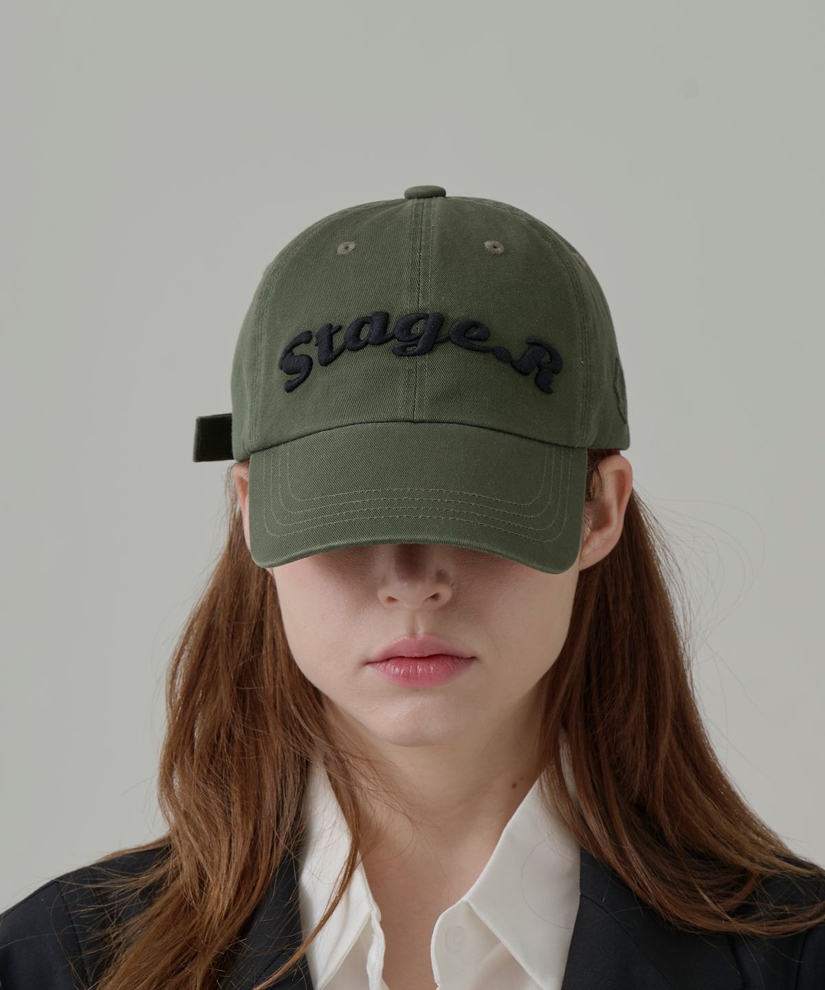 스테이지알(STAGE.R) 볼륨 로고 워싱 볼캡 [카키] - 사이즈 & 후기 | 무신사
