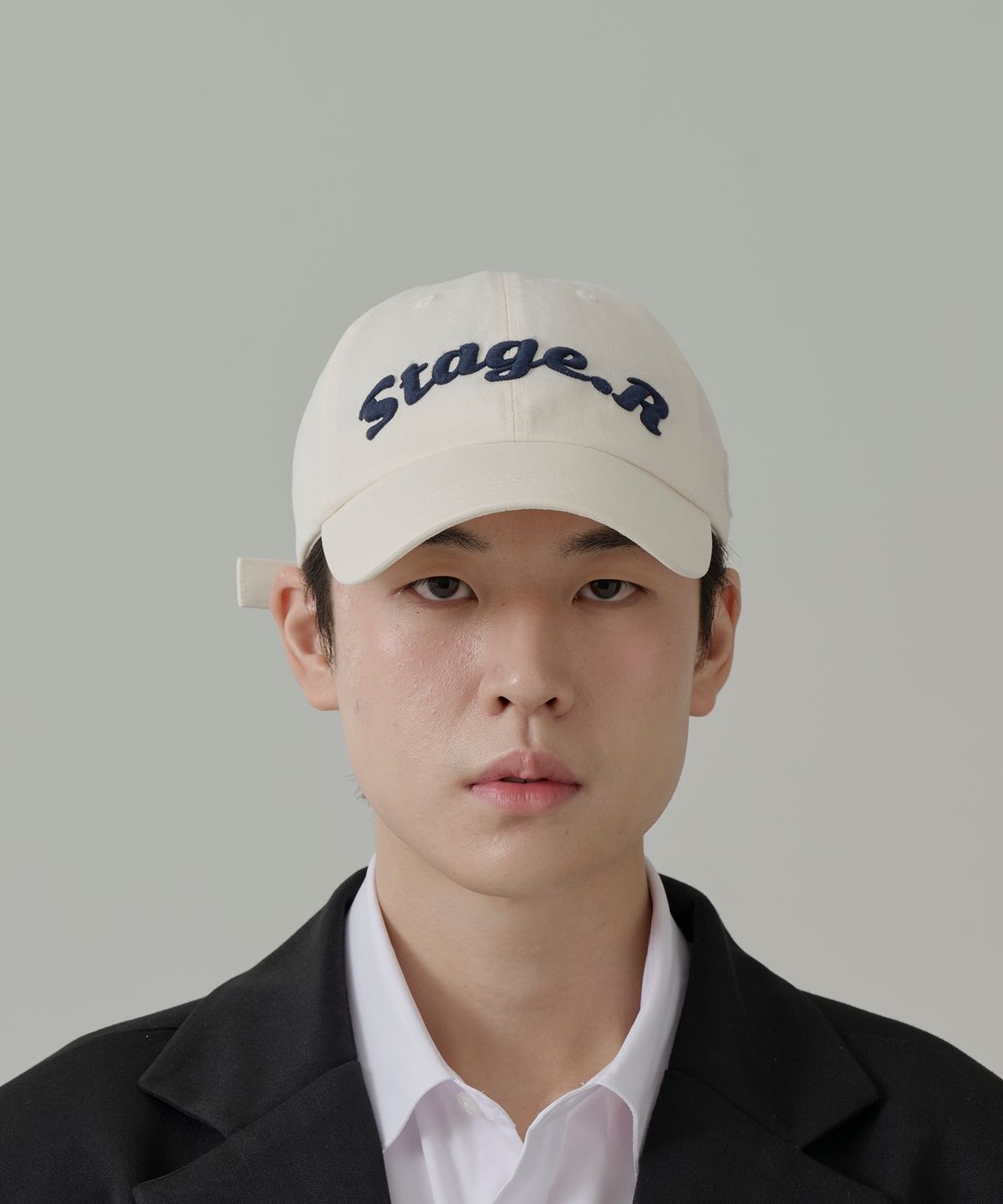 스테이지알(STAGE.R) 볼륨 로고 워싱 볼캡 [크림]