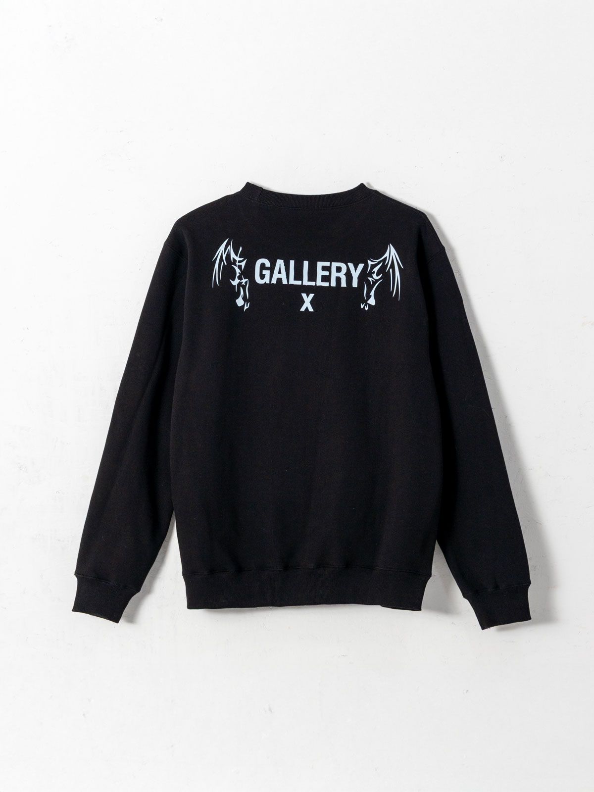 갤러리 엑스(GALLERY X) X-Angel Wings Sweat Shirt Black (Fleece)