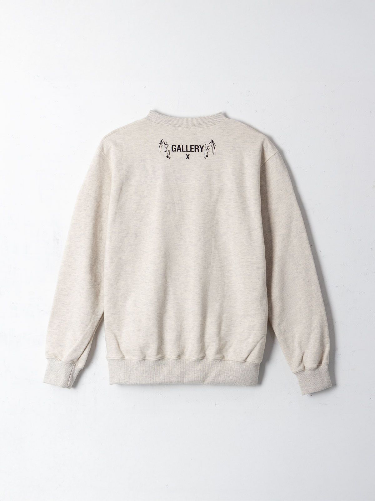 갤러리 엑스(GALLERY X) Black Skull-X Sweat Shirt Black (Terry)