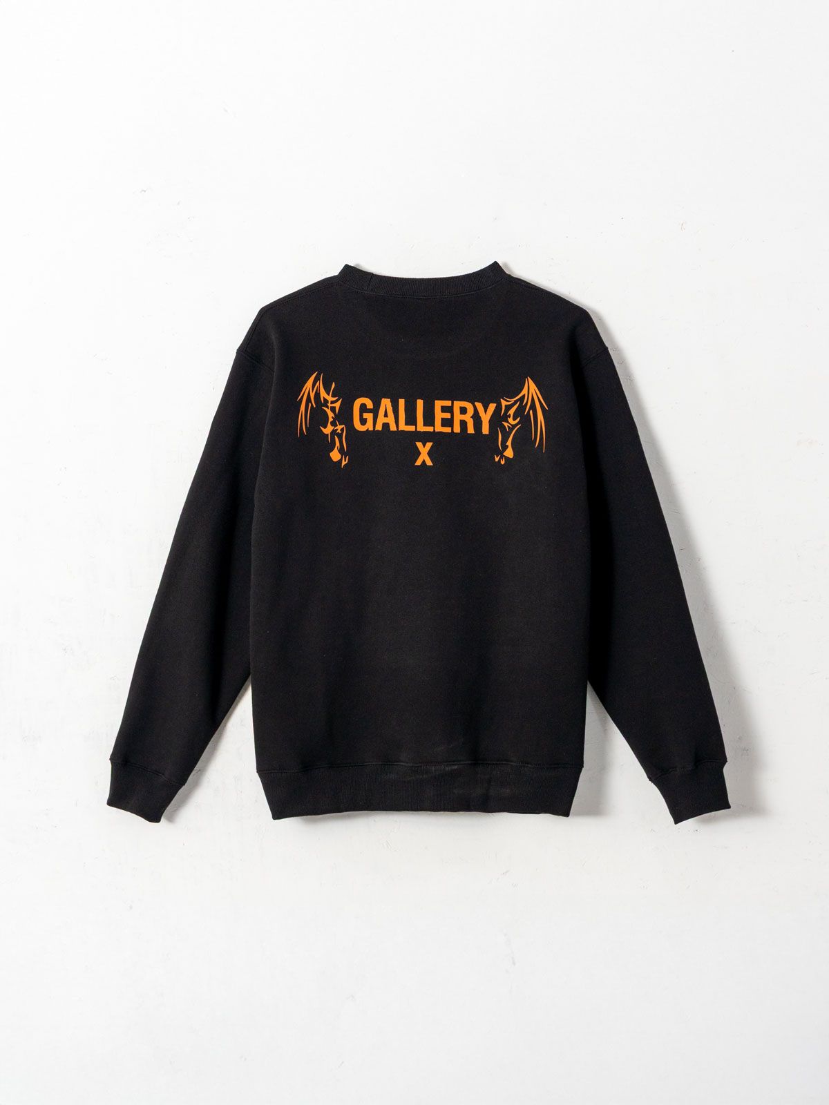갤러리 엑스(GALLERY X) Orange Angel Wings Sweat Shirt Black (Terry)