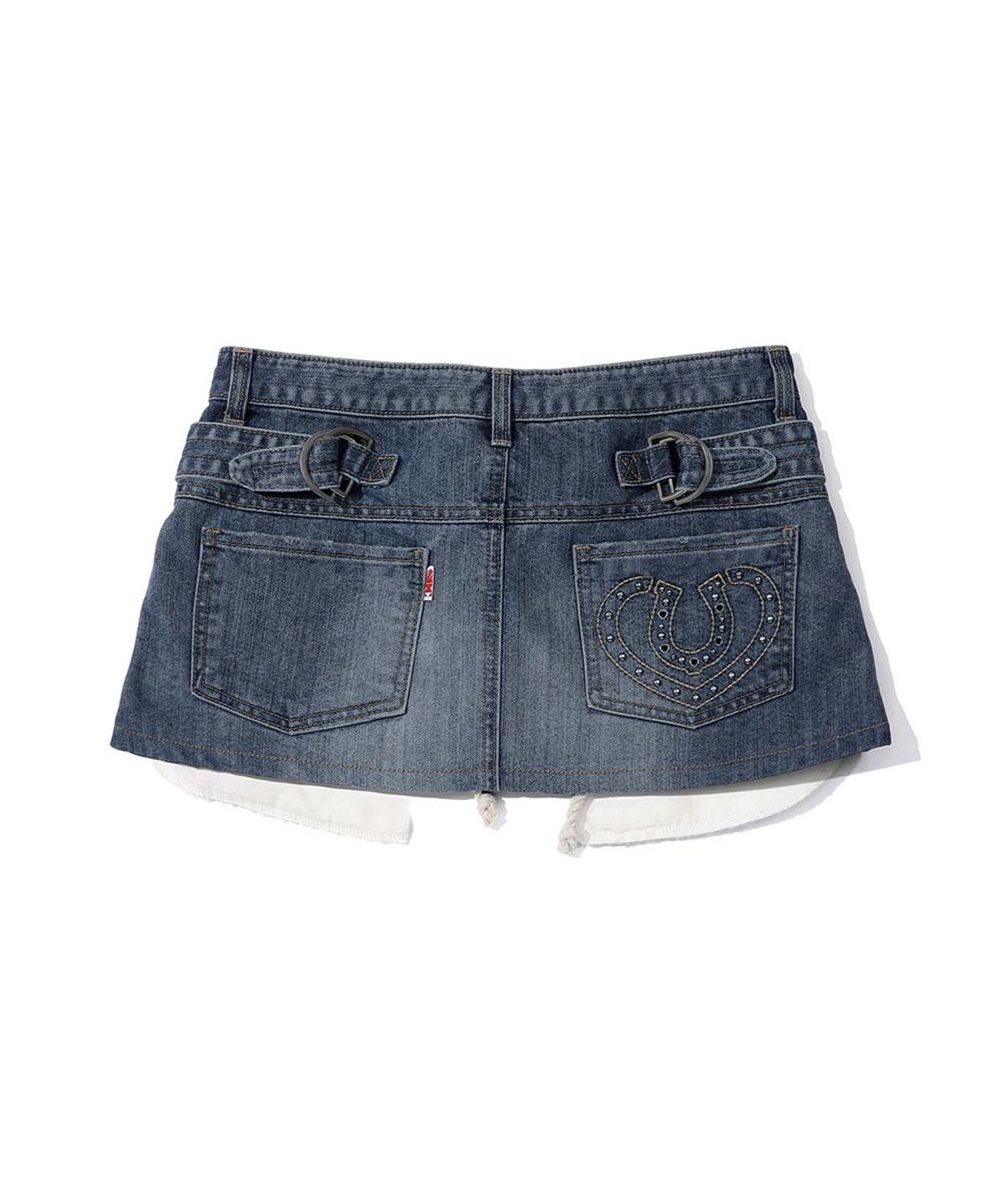 스컬프터(SCULPTOR) Apron Layered Mini Skirt Mid Blue