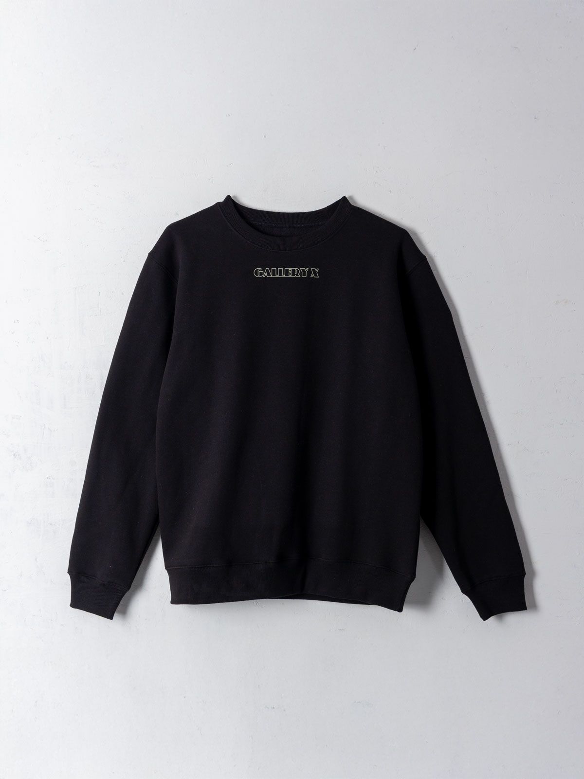 갤러리 엑스(GALLERY X) B.W.T. Sweat Shirt Black_ver.2 (Fleece)