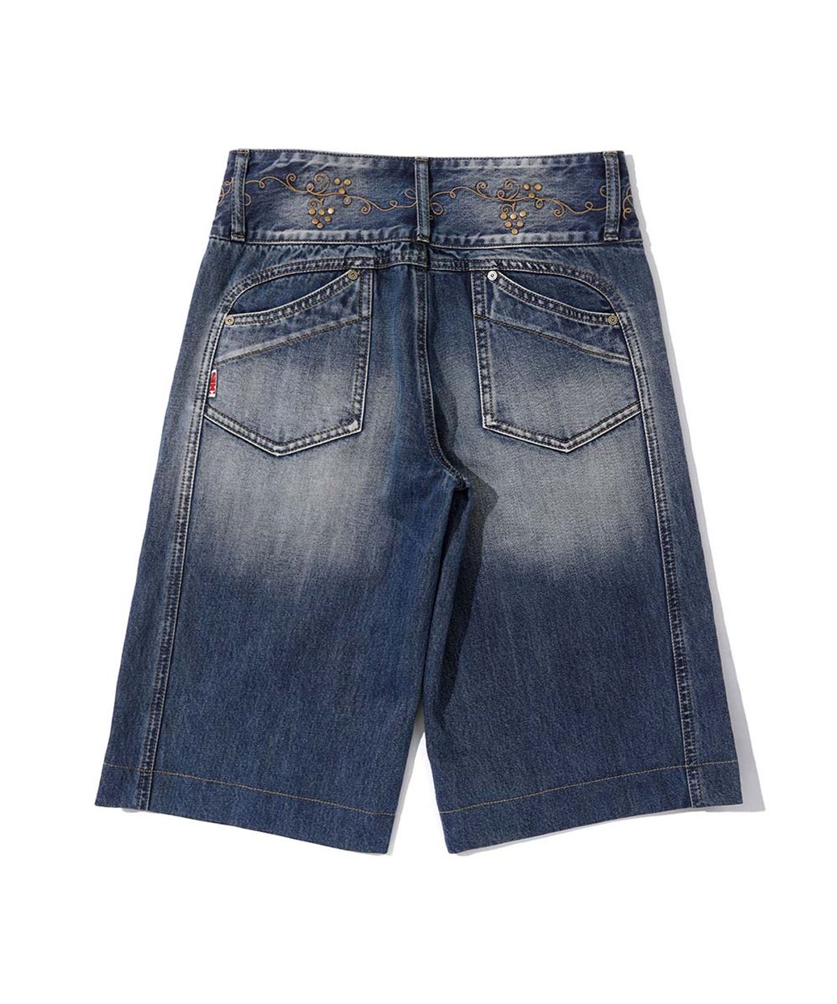 스컬프터(SCULPTOR) Vine Half Denim Pants Mid Blue