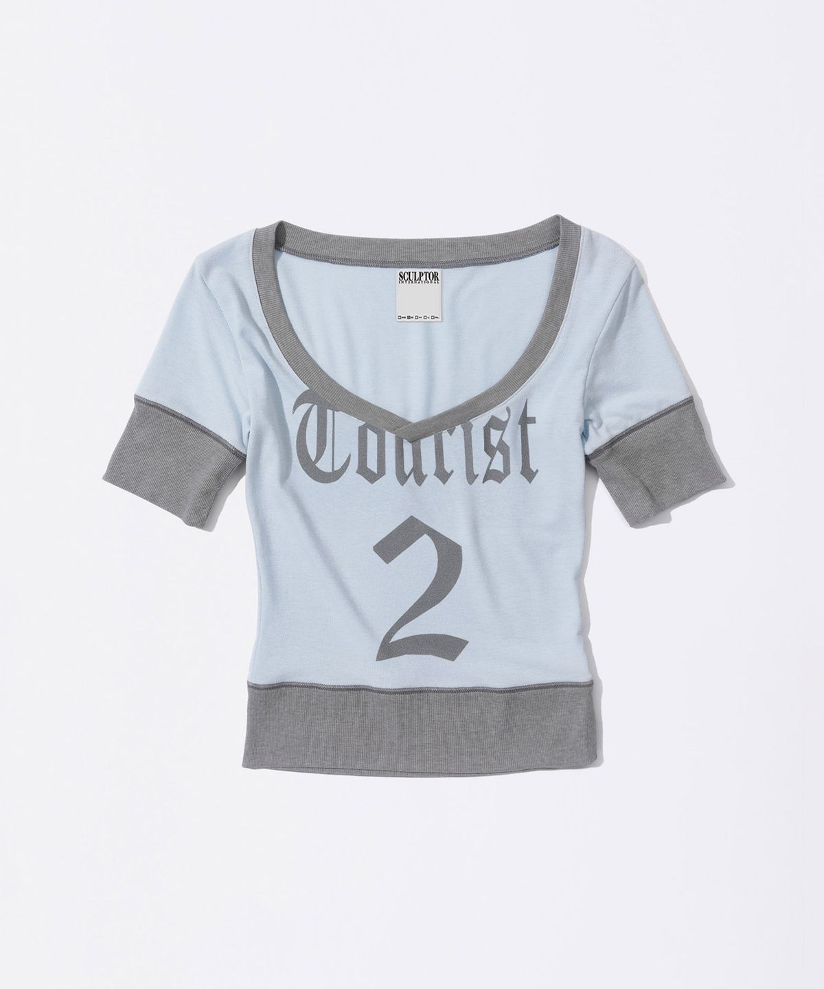 스컬프터(SCULPTOR) Heart Neck Tee Sky