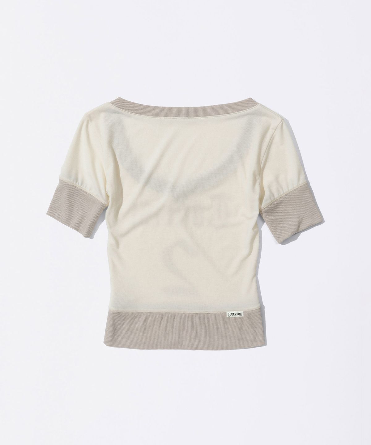 스컬프터(SCULPTOR) Heart Neck Tee Butter