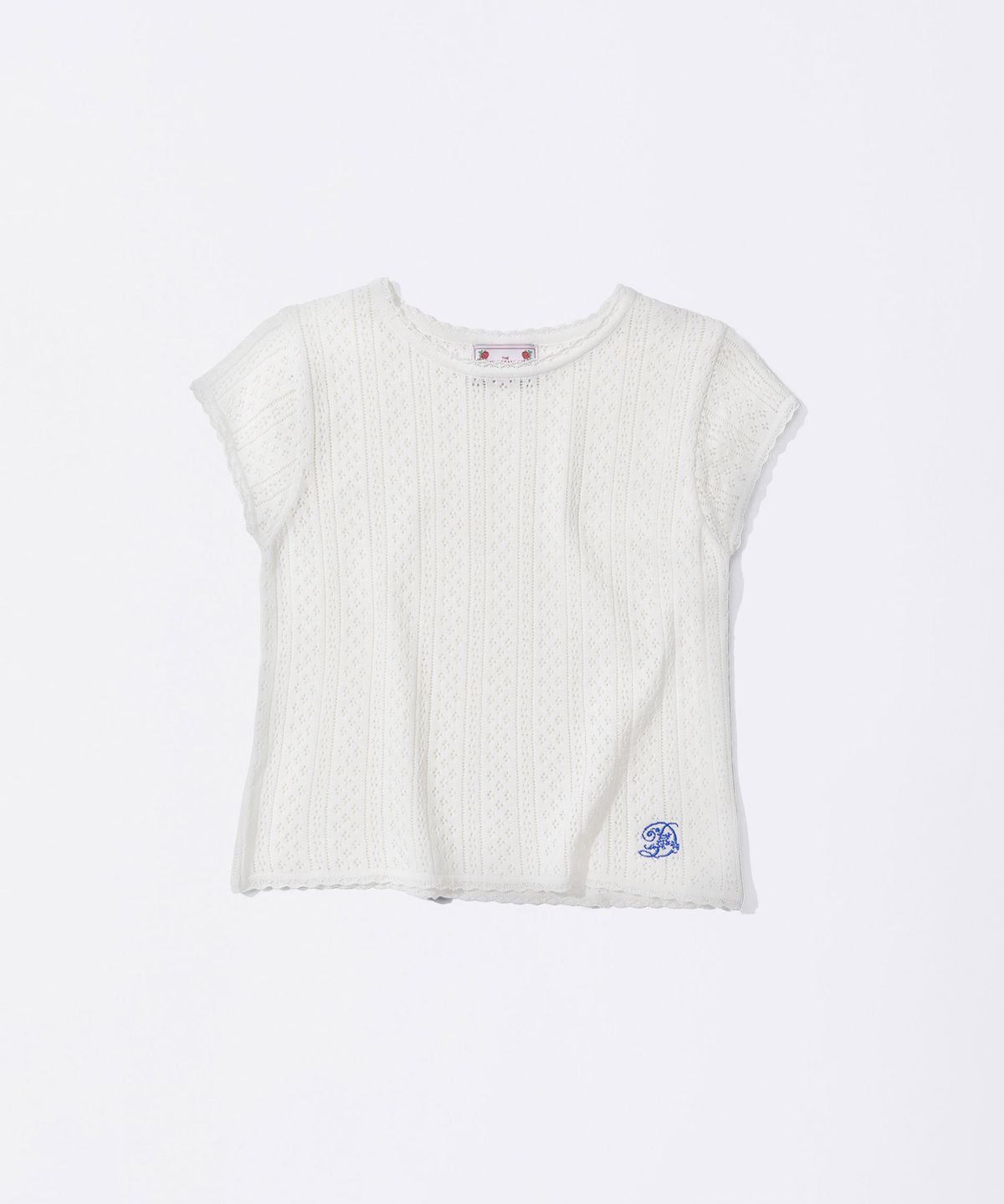 스컬프터(SCULPTOR) Eyelet Knit Tee Ivory