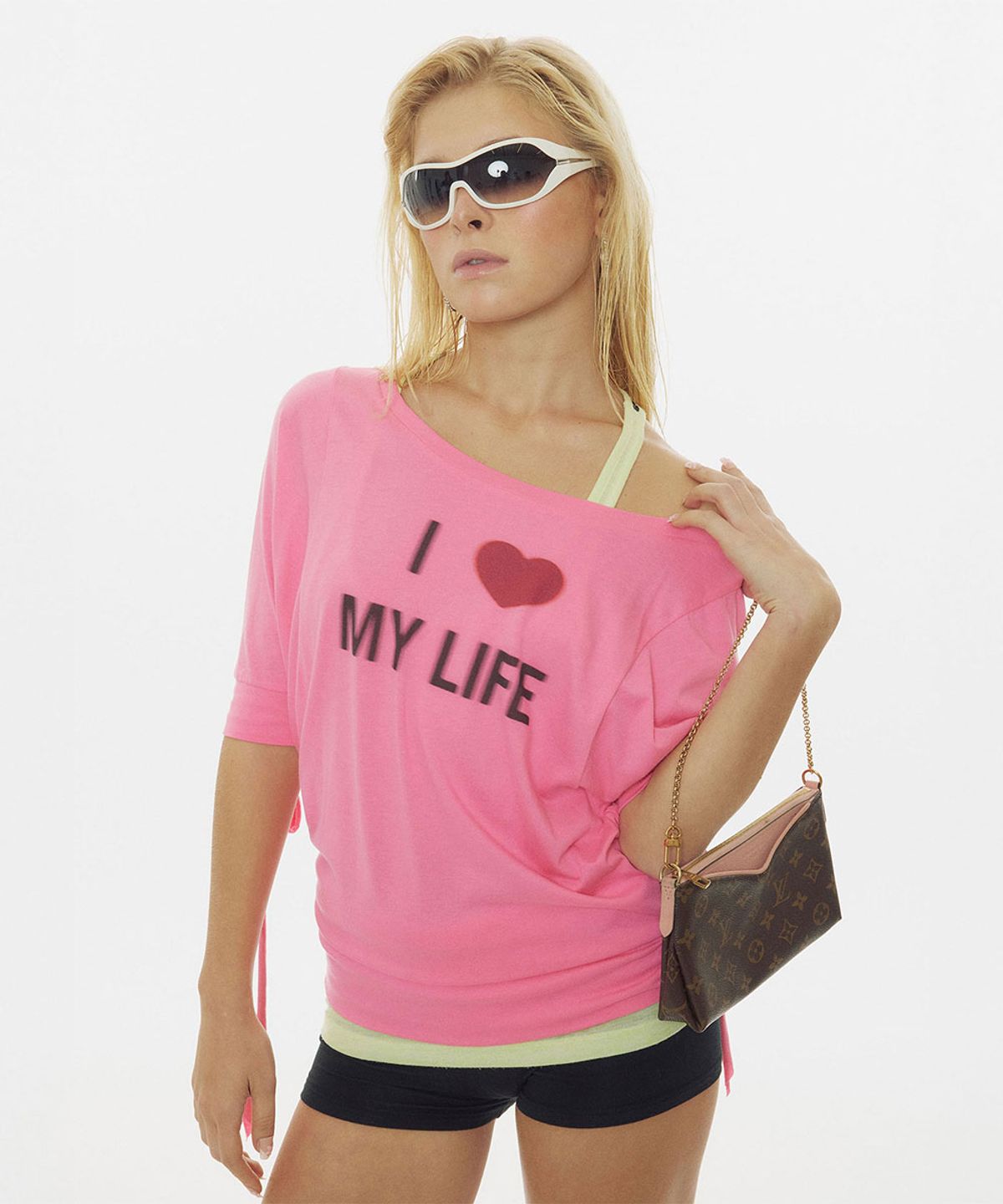 스컬프터(SCULPTOR) Tie Sleeve Tee Coral