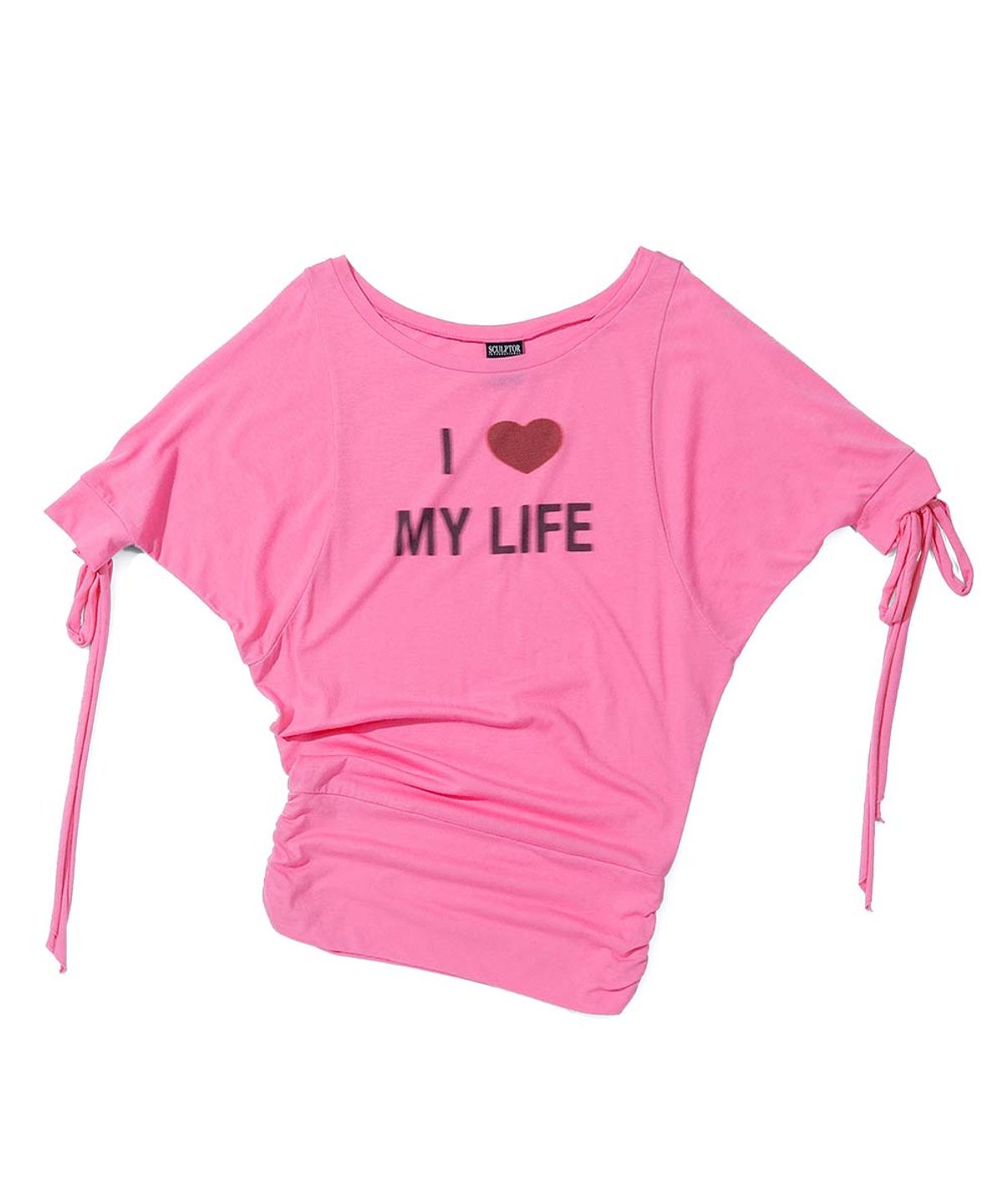 스컬프터(SCULPTOR) Tie Sleeve Tee Coral
