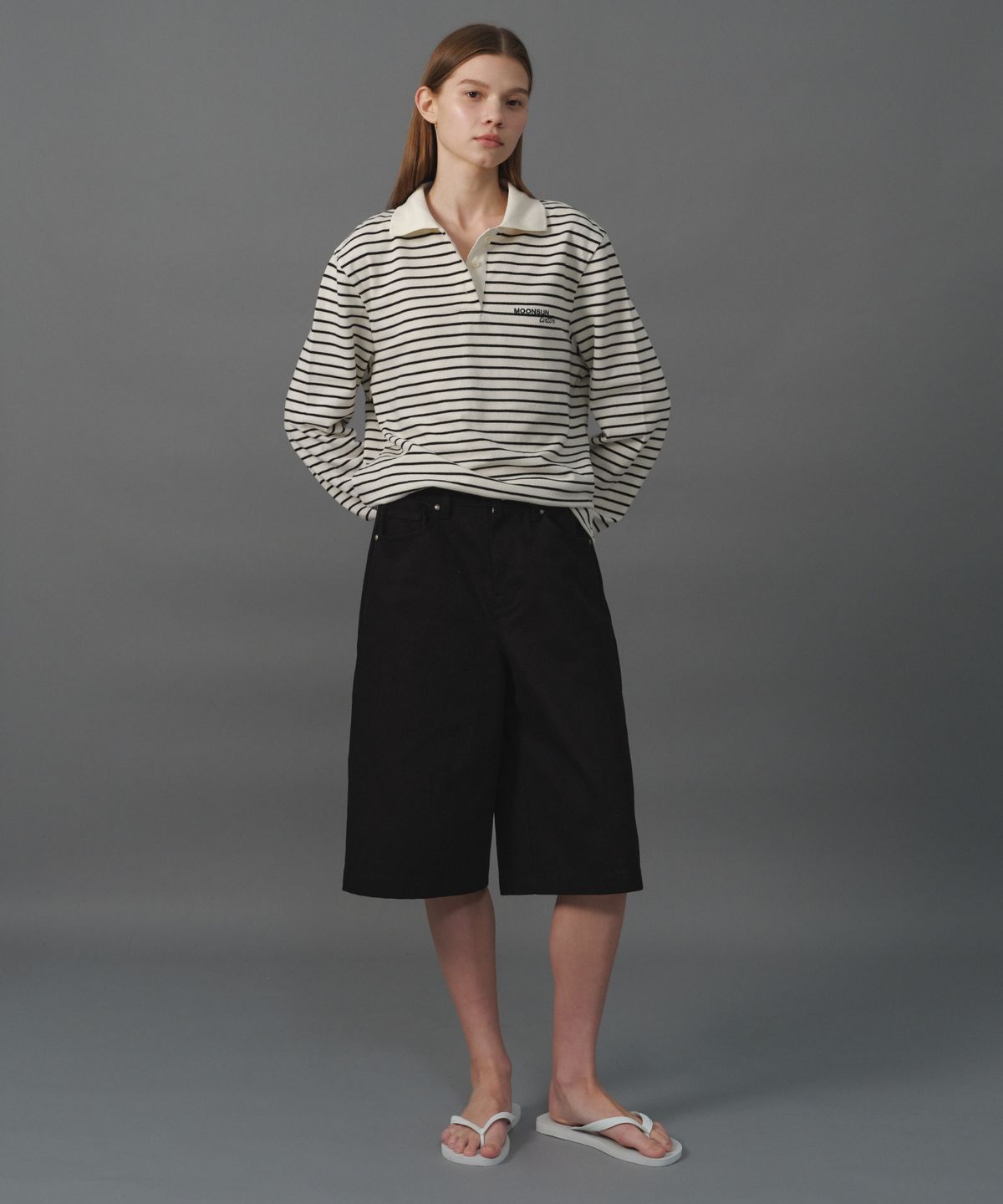 문선 아카이브(MOONSUN ARCHIVE) M.C UNISEX, Bermuda Carpenter Pants / Black