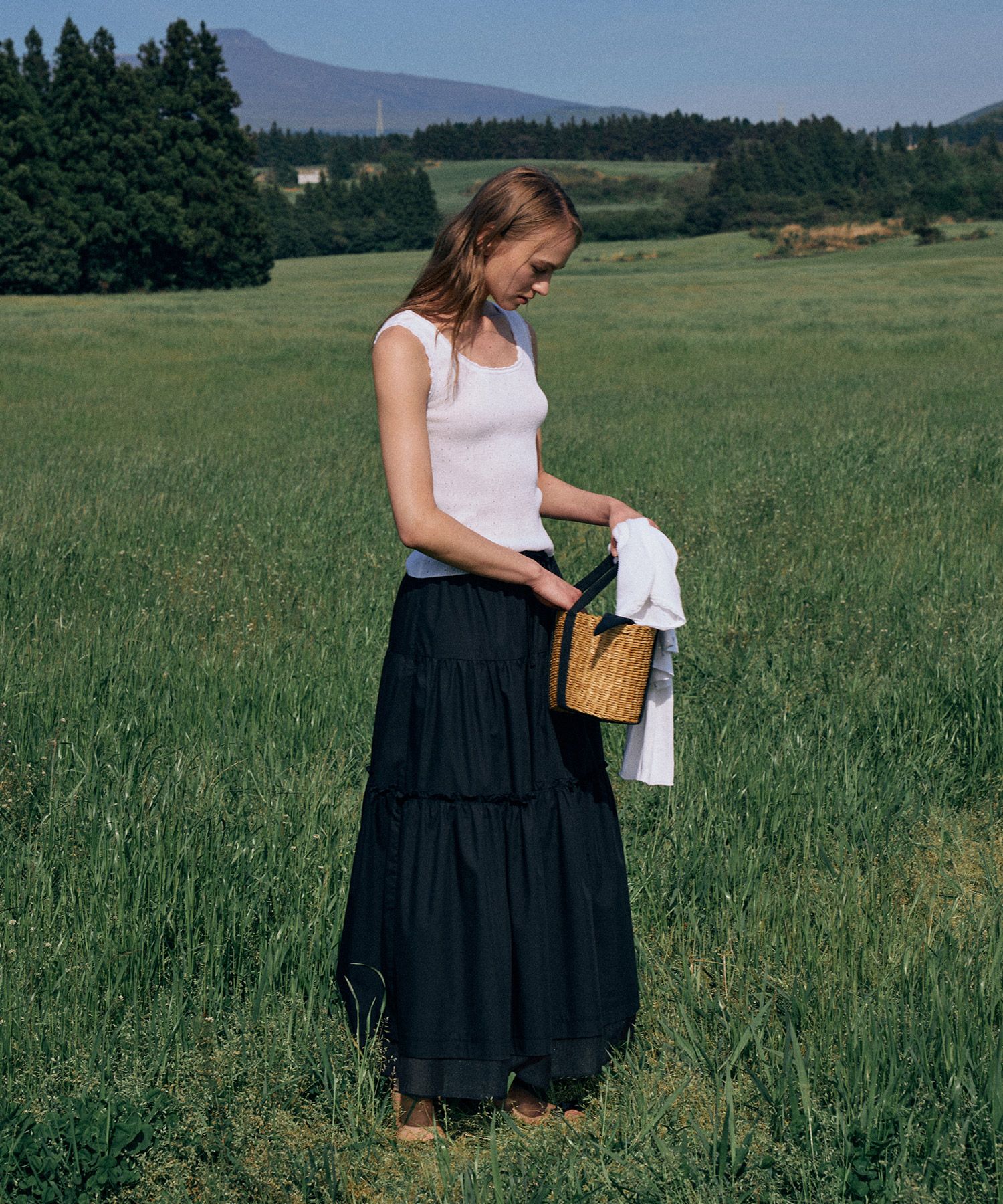 LAMEREI ■ Shirring Banding Long Skirt MUSINSA | LAMEREI Shirring Banding Long Skirt[LMBESUSK5409