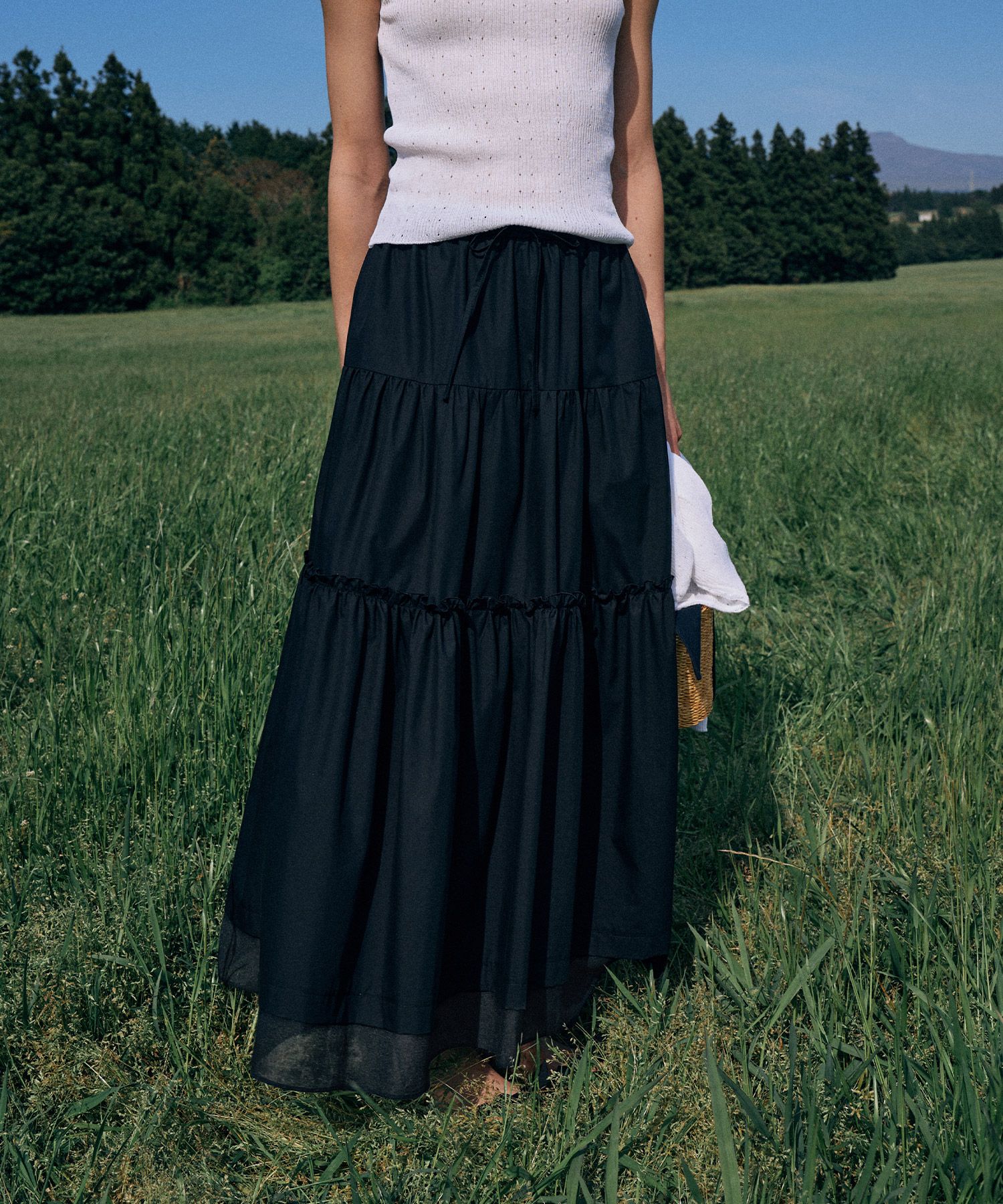 LAMEREI ■ Shirring Banding Long Skirt MUSINSA | LAMEREI Shirring Banding Long Skirt[LMBESUSK5409