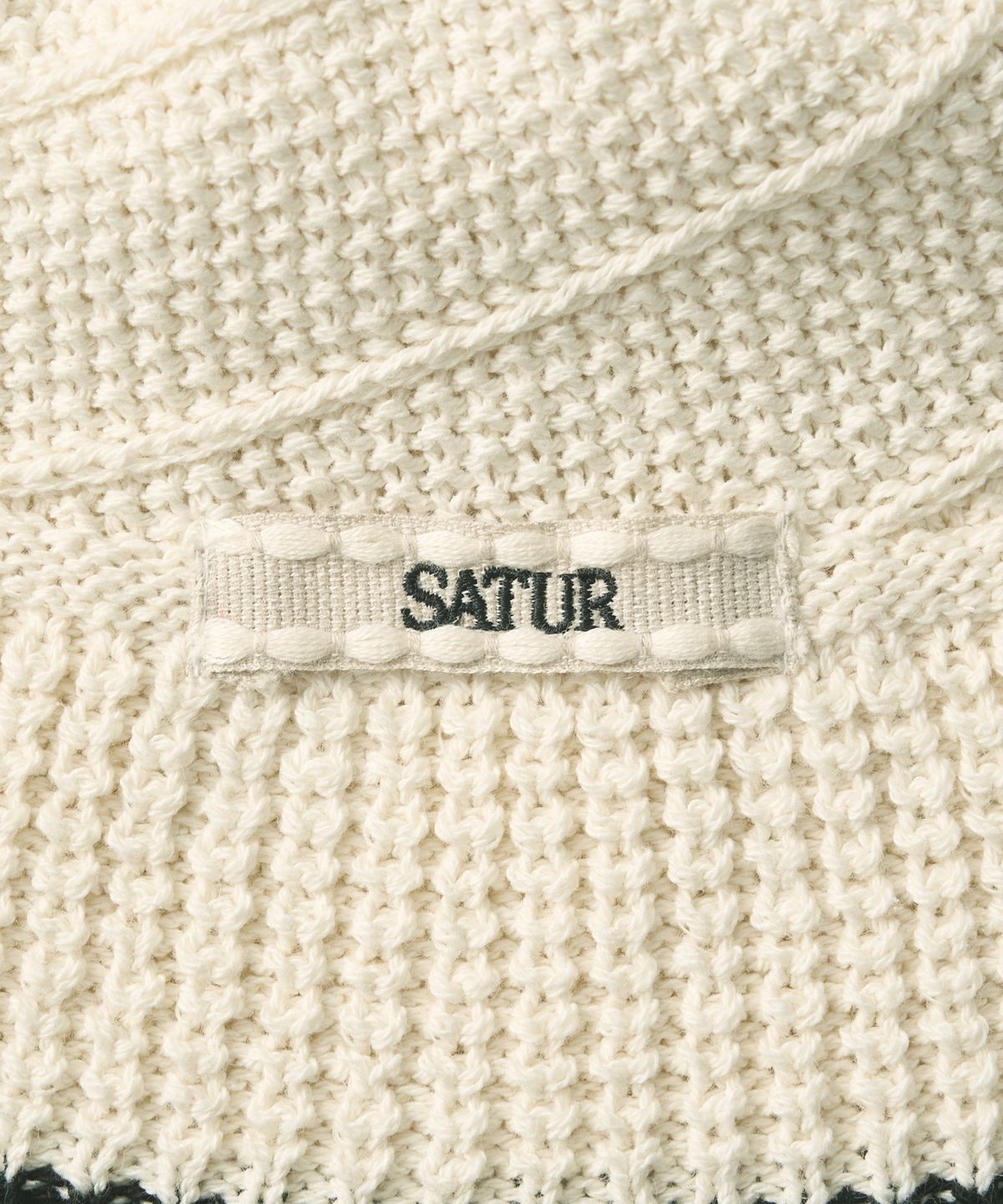 세터(SATUR) 썸머 니트 버킷햇 크림