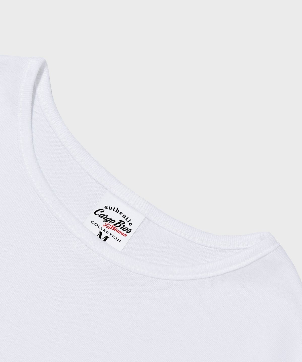 카고브로스 포 우먼(CARGOBROS FOR WOMAN) USA 로고 클래식 숏 반팔 티셔츠 (화이트)