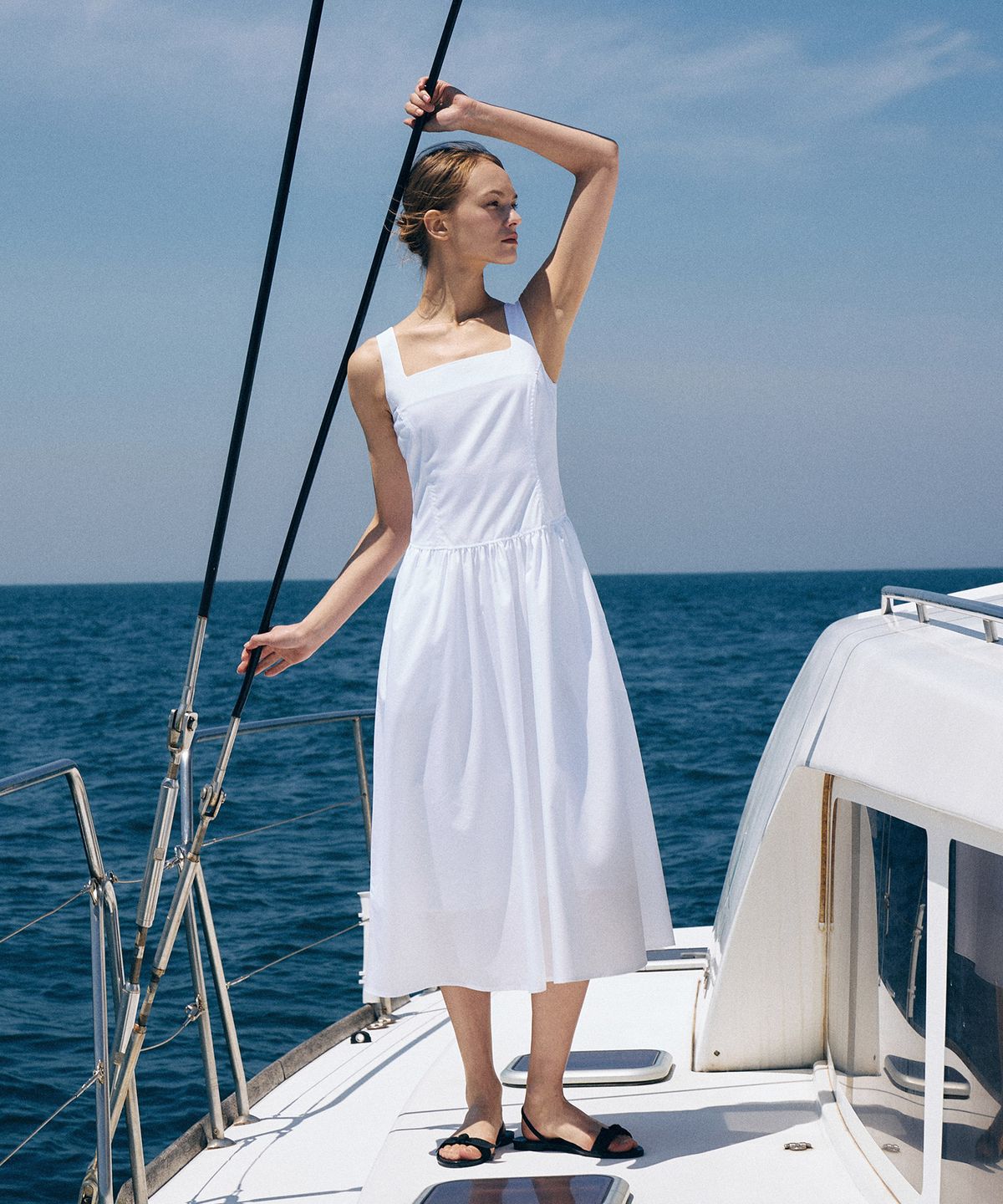 라메레이(LAMEREI) Square Drop Waist Dress[LMBESUDR5815]-2color