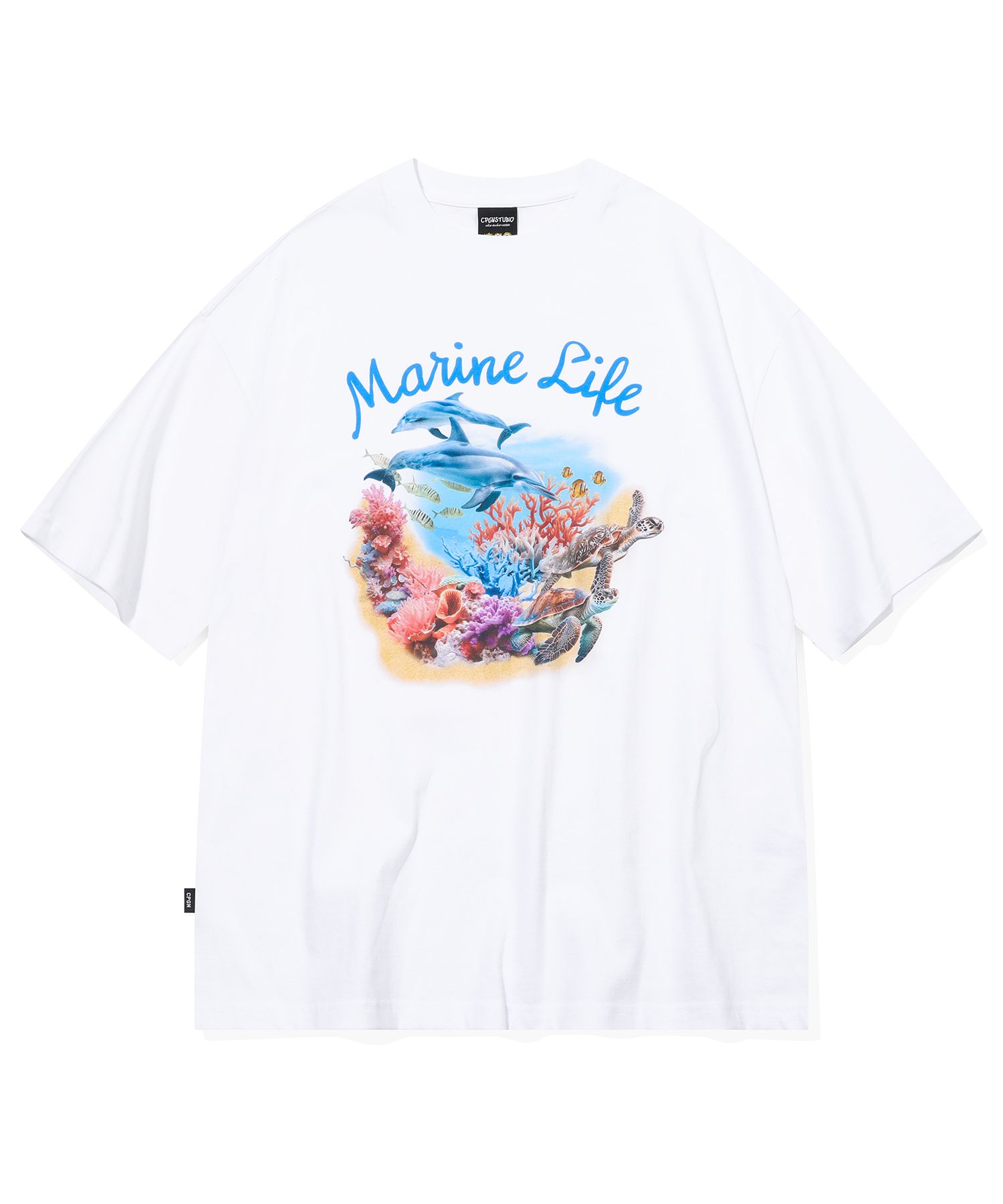 【CPGN】DTP Marine Dolphin Half Sleeve Tshirts White MUSINSA | CPGN STUDIO DTP Marine Dolphin Short Sleeve T