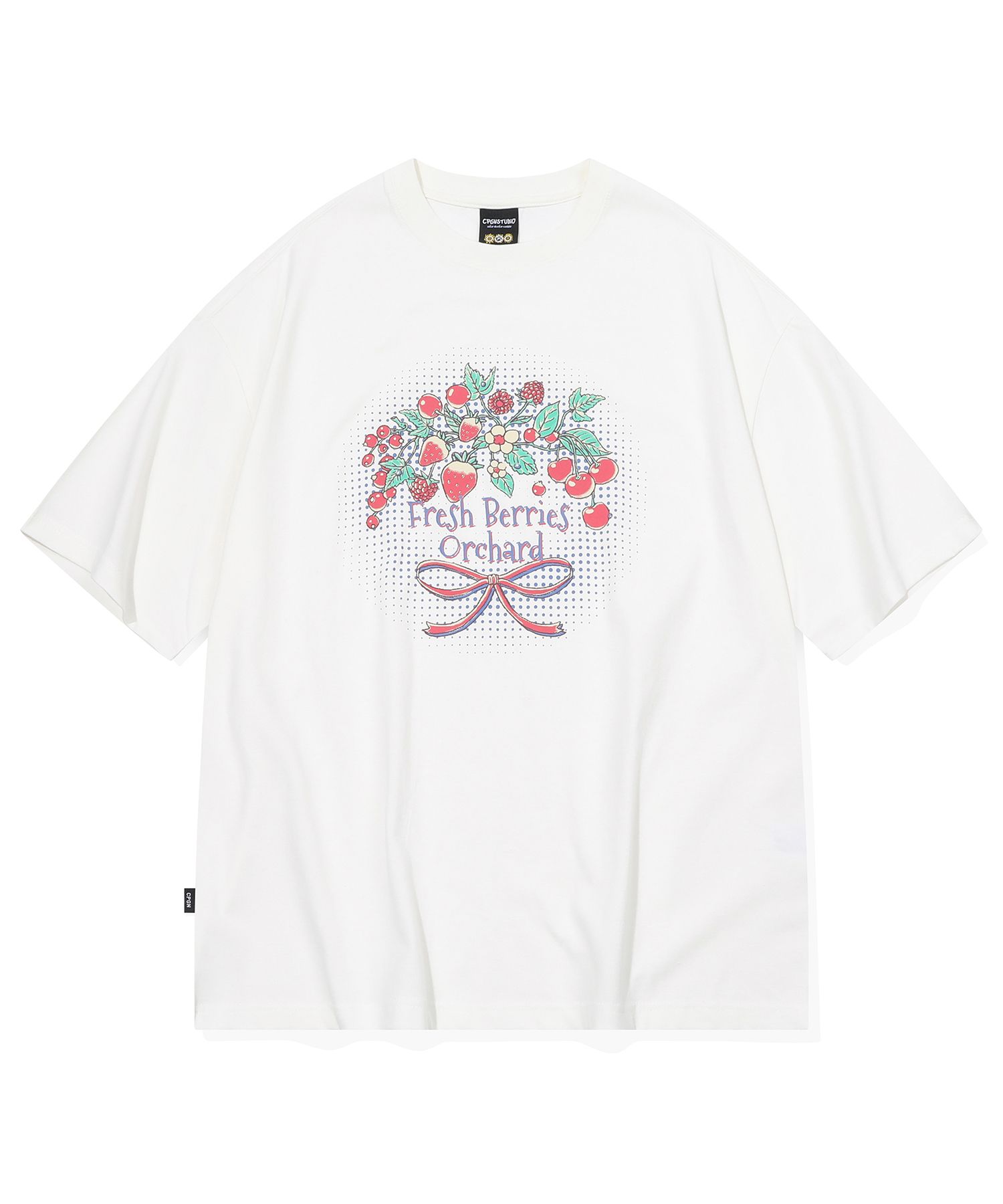 MUSINSA | CPGN STUDIO Fresh Berry Short Sleeve T-Shirt Cream