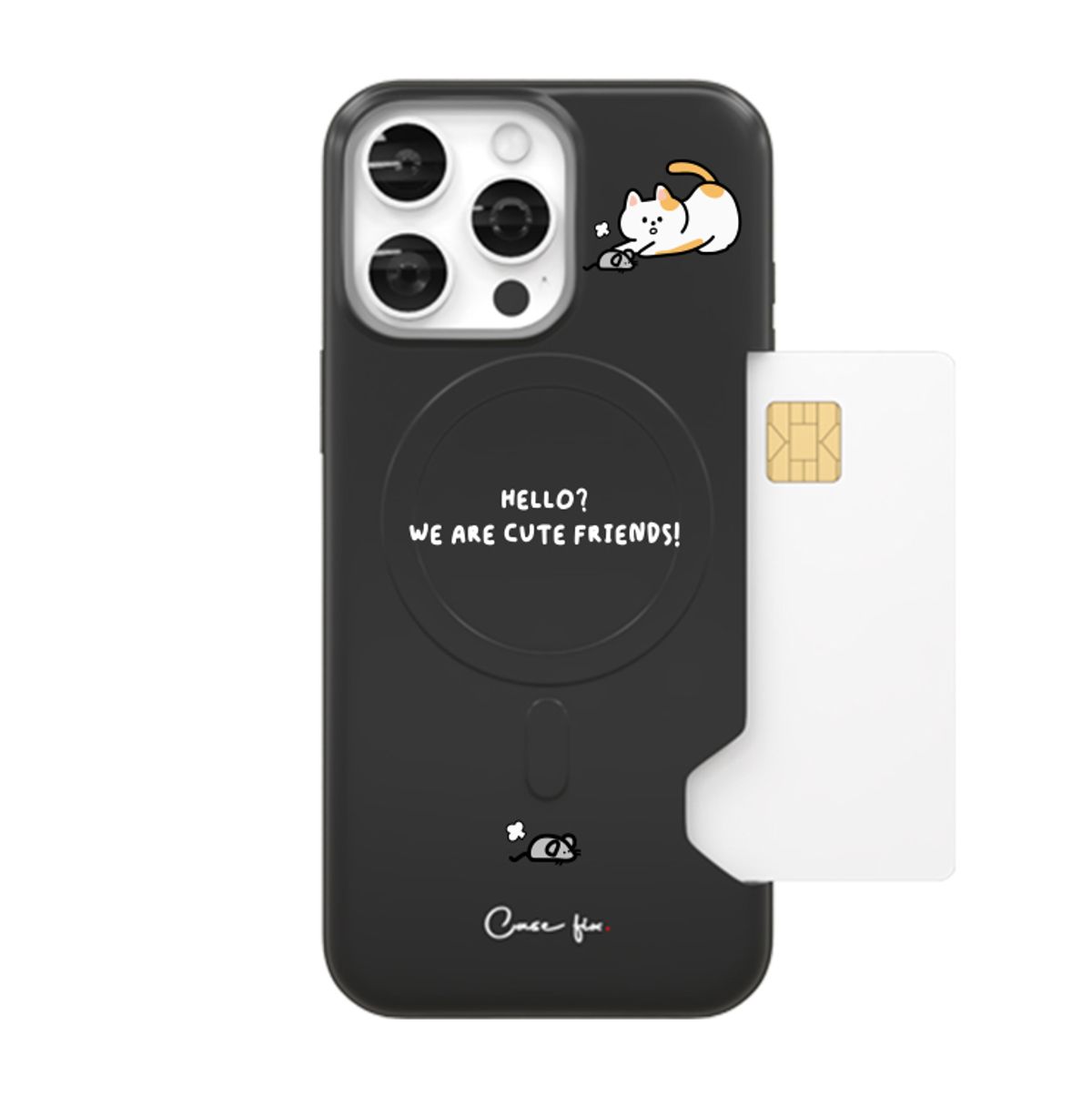 케이스픽스(CASEFIX) 세상귀여운고양이 맥세이프 카드범퍼 케이스 아이폰/갤럭시(카드2장수납)