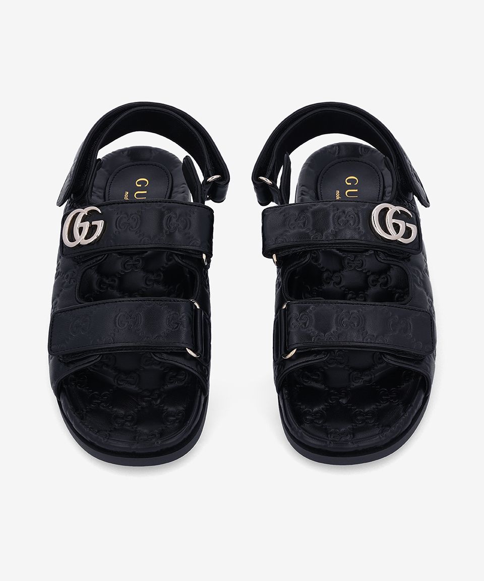 MUSINSA公式 | GUCCI ダブルGサンダル - ブラック / 816625AAEGP1000