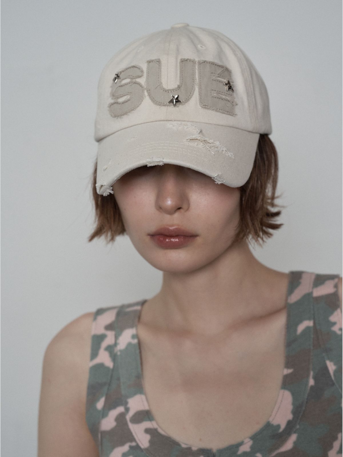 셋업이엑스이(SETUP-EXE) SUE STAR BALL CAP / BEIGE
