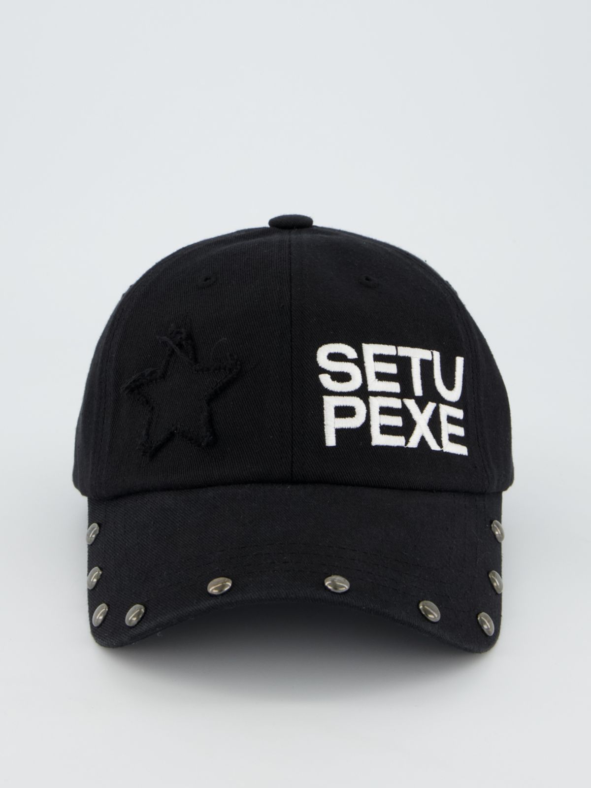 셋업이엑스이(SETUP-EXE) STUDDED LOGO BALL CAP / BLACK
