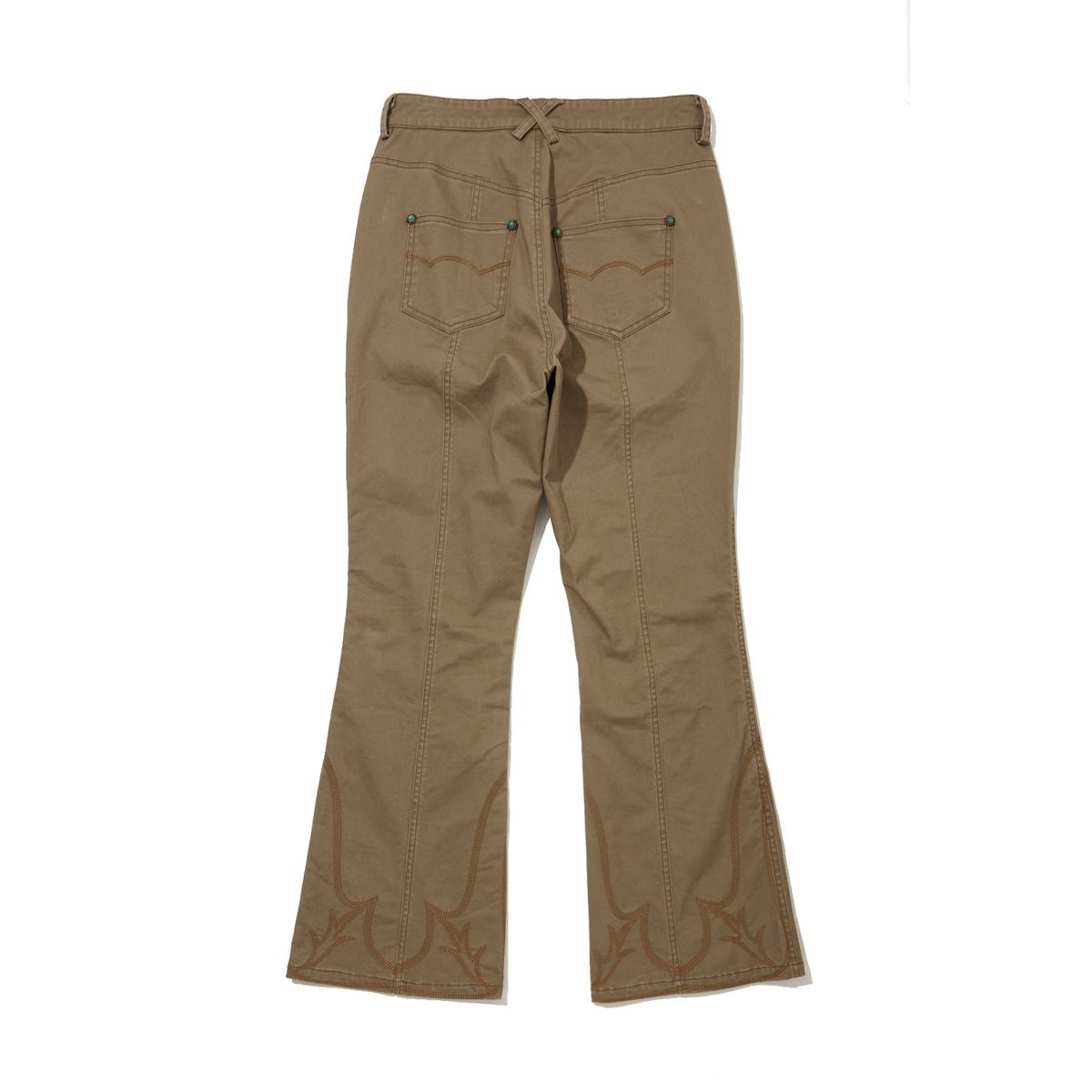 펜필드(PENFIELD) 우먼즈 플라워리벳 부츠컷 코튼 진 베이지_FR2WP91F