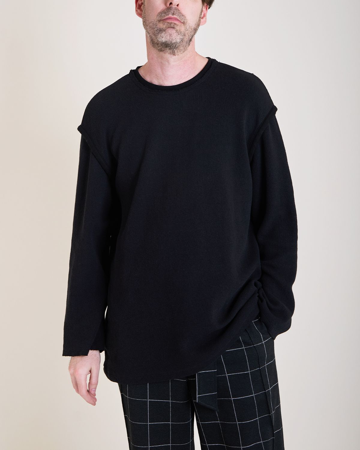 와이쏘씨리얼즈(WHYSOCEREALZ) Is This Knit Longsleeve (black)
