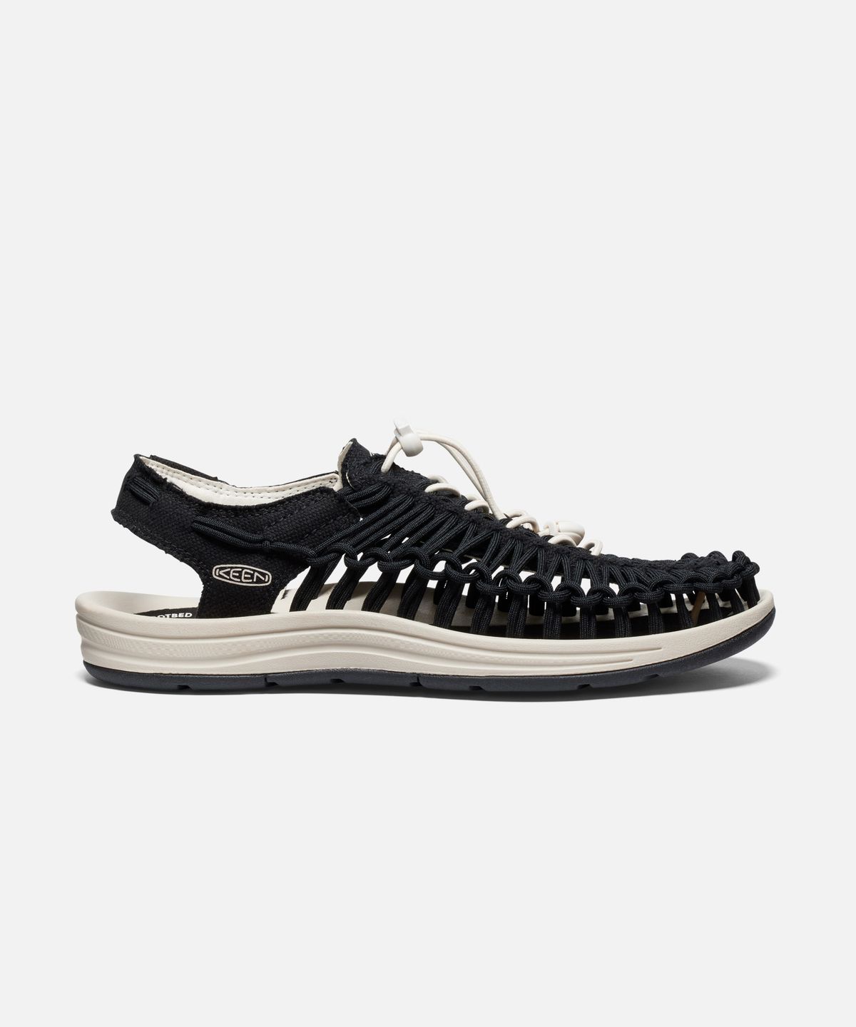 킨(KEEN) 유니크 캔버스 남성 샌들 Black/Birch