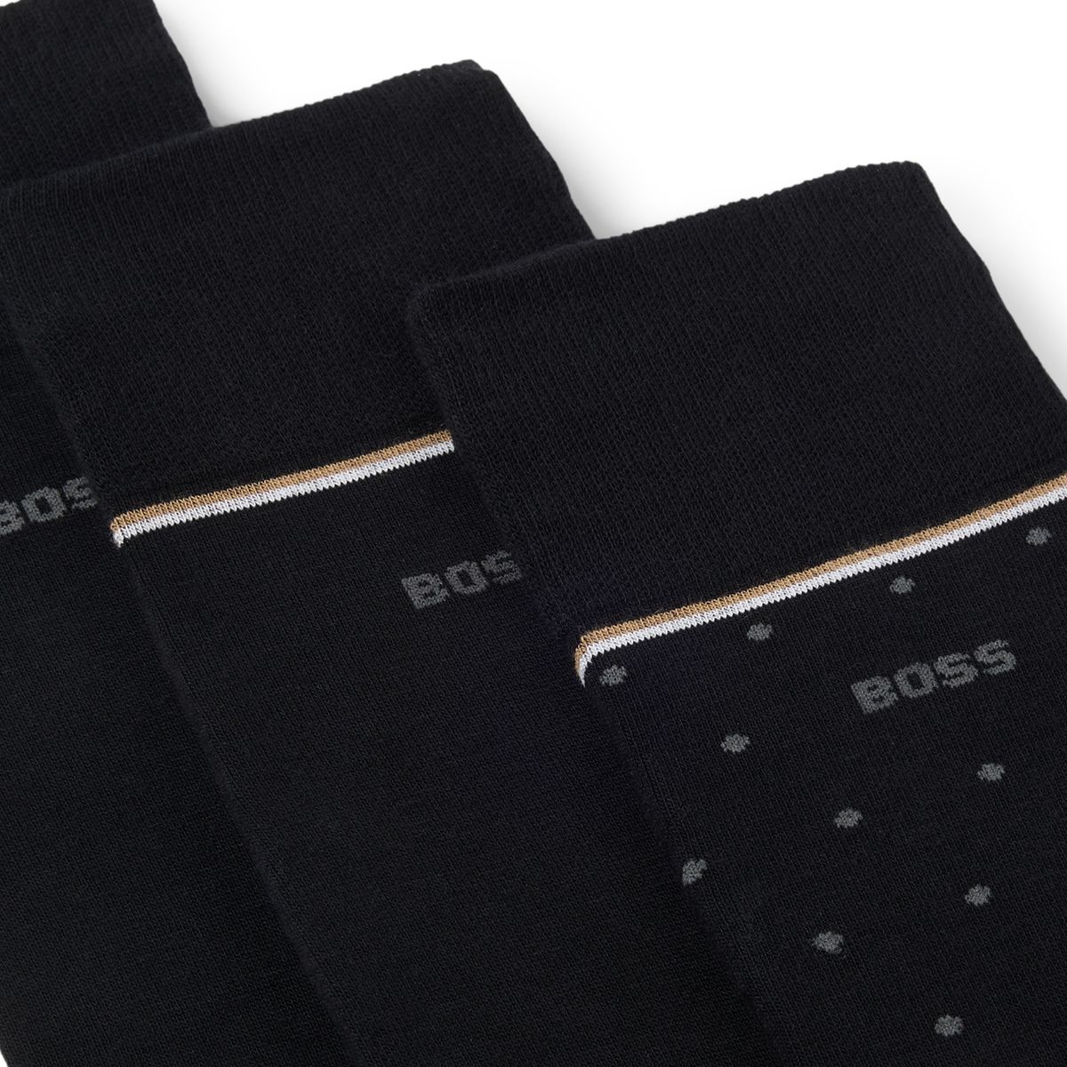 보스(BOSS) 3 PACK 시그니처 코튼 양말  50537565_001