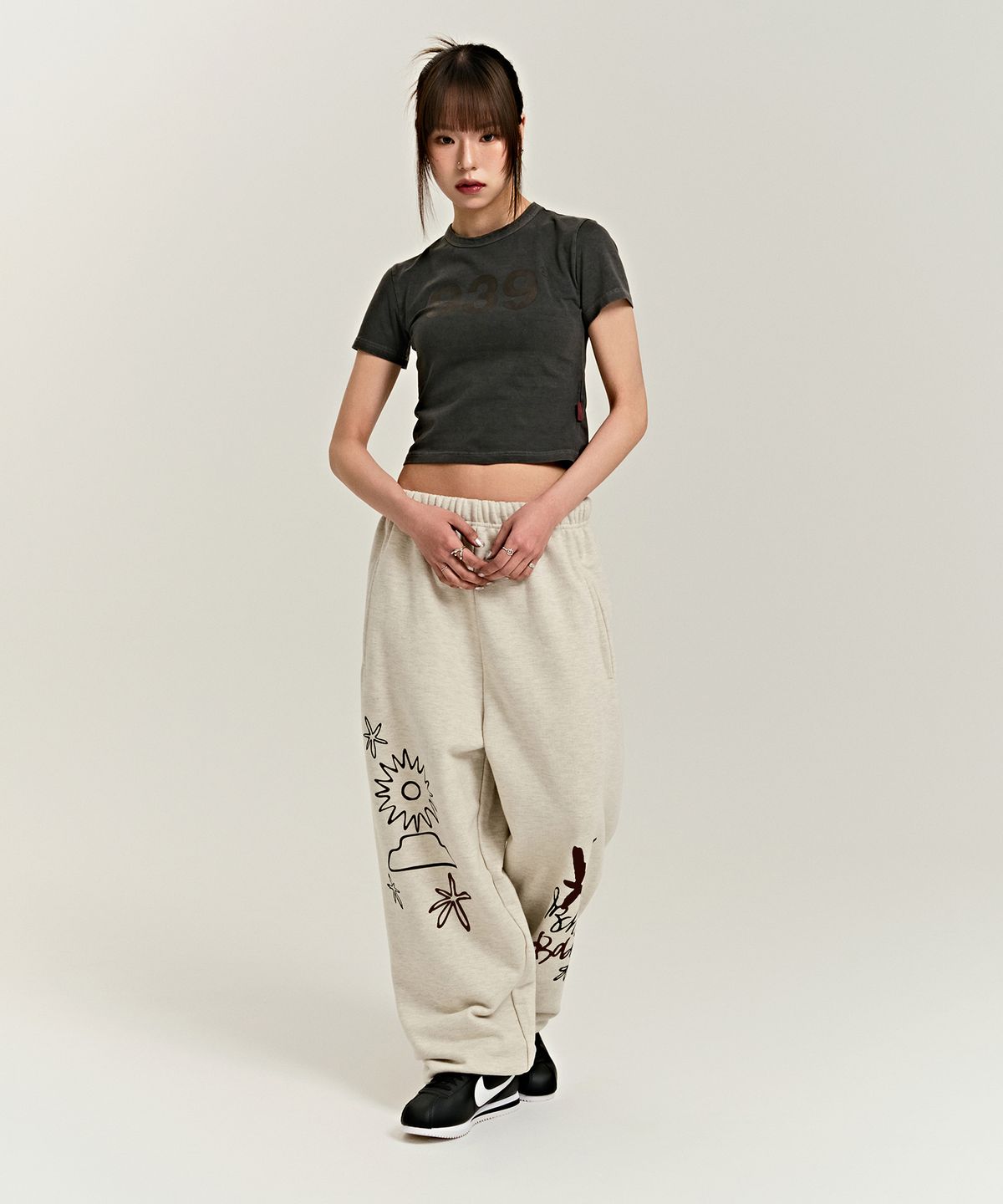 아카이브 볼드(ARCHIVE BOLD) SUNMARK SWEAT PANTS (OATMEAL)