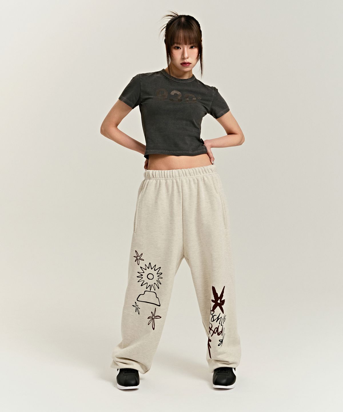 아카이브 볼드(ARCHIVE BOLD) SUNMARK SWEAT PANTS (OATMEAL)