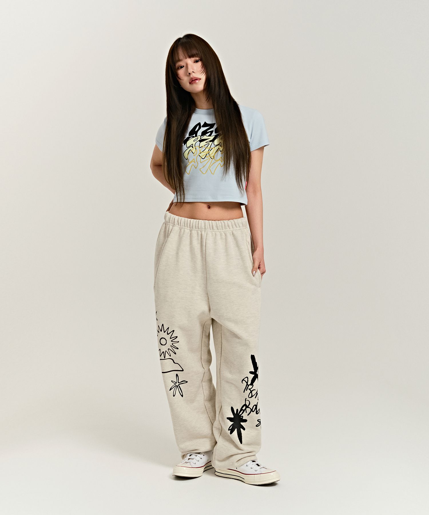 MUSINSA | ARCHIVE BOLD 939 SMASHED LOGO CROP TOP (SKY BLUE)