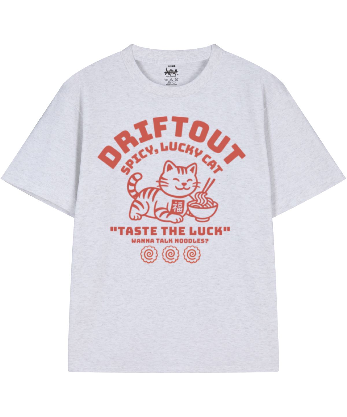 드리프트아웃(DRIFTOUT) 테이스트 더 럭 캣 반팔 티셔츠 (3color)