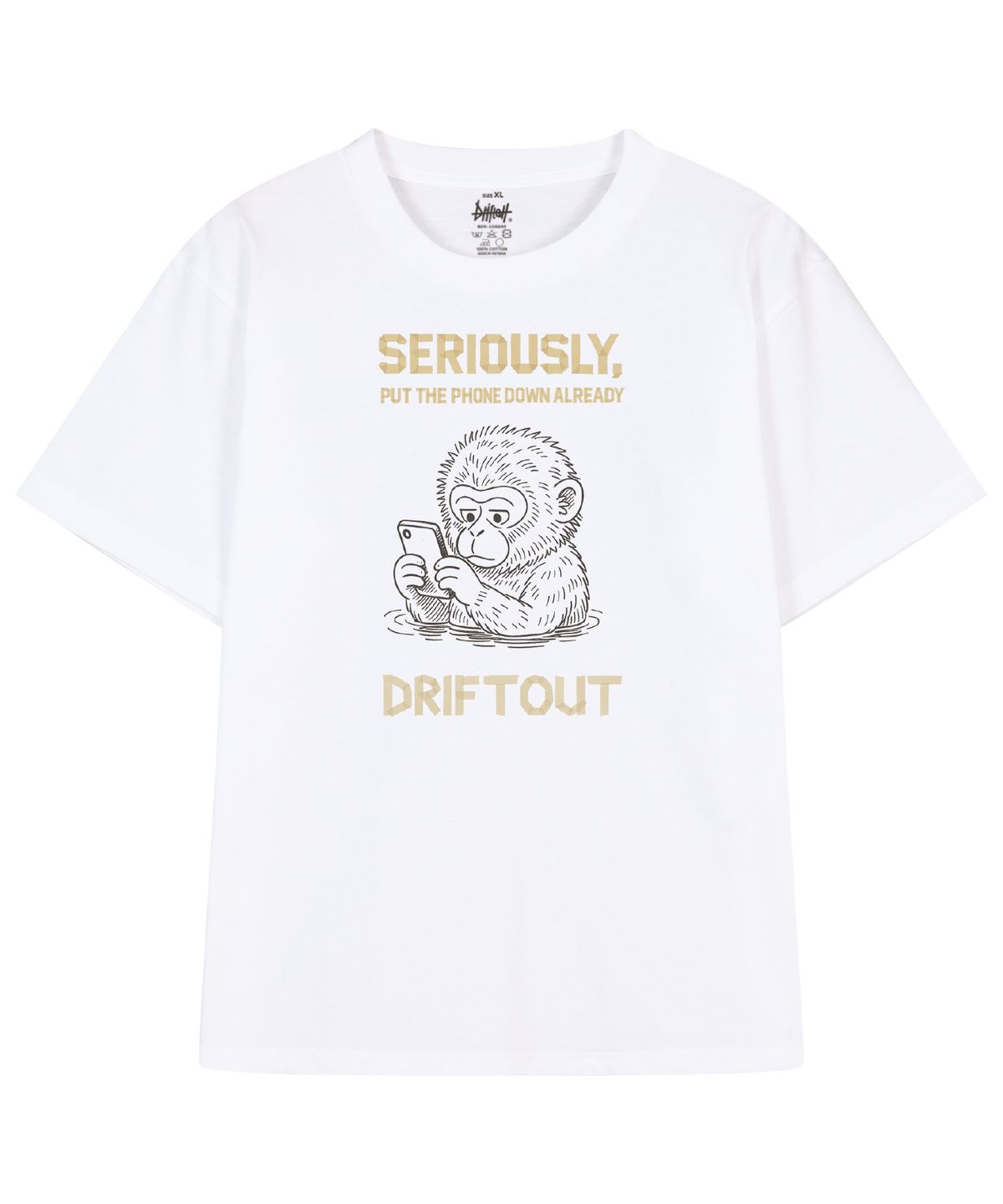 드리프트아웃(DRIFTOUT) 풋 더 폰 다운 반팔 티셔츠 (3color)