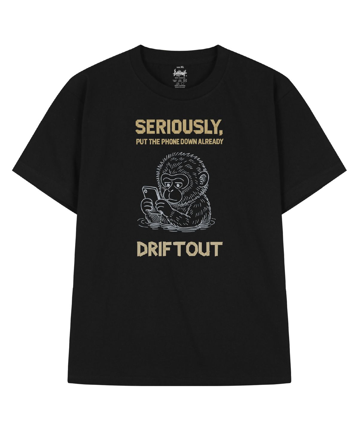 드리프트아웃(DRIFTOUT) 풋 더 폰 다운 반팔 티셔츠 (3color)