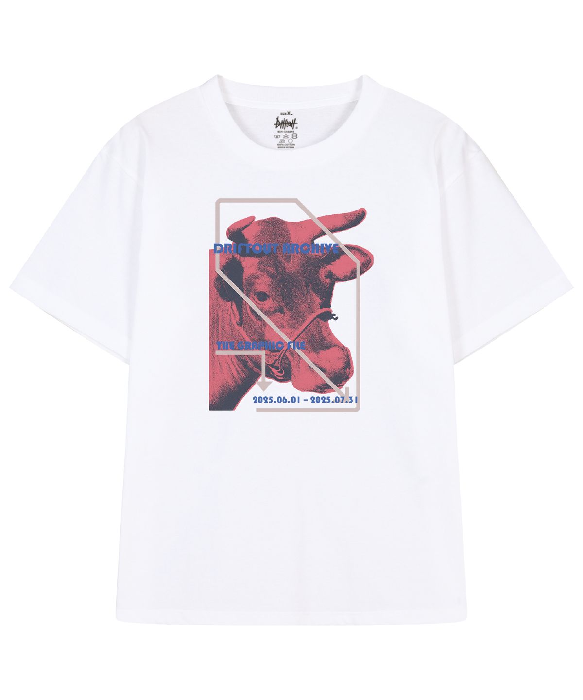 드리프트아웃(DRIFTOUT) 레드 카우 아카이브 반팔 티셔츠 (3color)