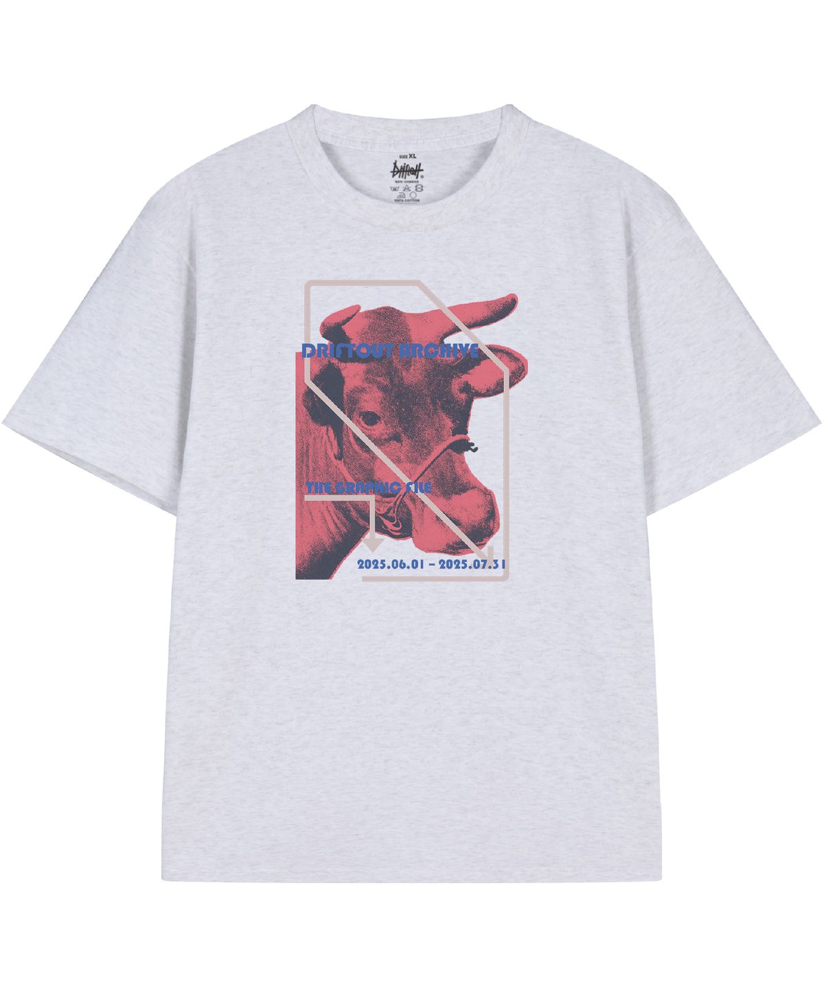 드리프트아웃(DRIFTOUT) 레드 카우 아카이브 반팔 티셔츠 (3color)