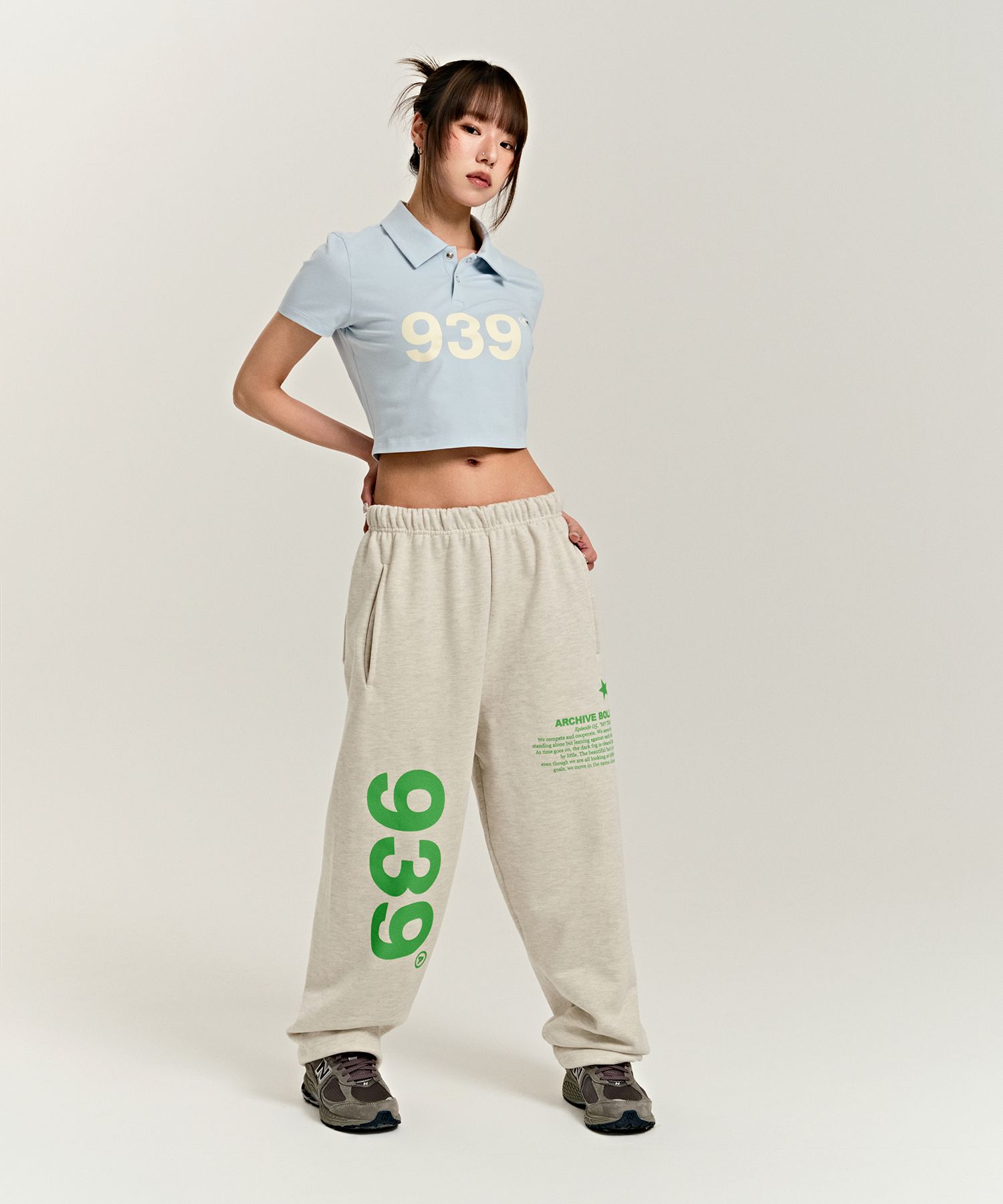◆ARCHIVE BOLD◆ 939 LOGO CROP TOP SKY BLUE AB21FATT008SB 939 LOGO CROP TOP (SKY BLUE) - ARCHIVE BOLD | 60% - Asian