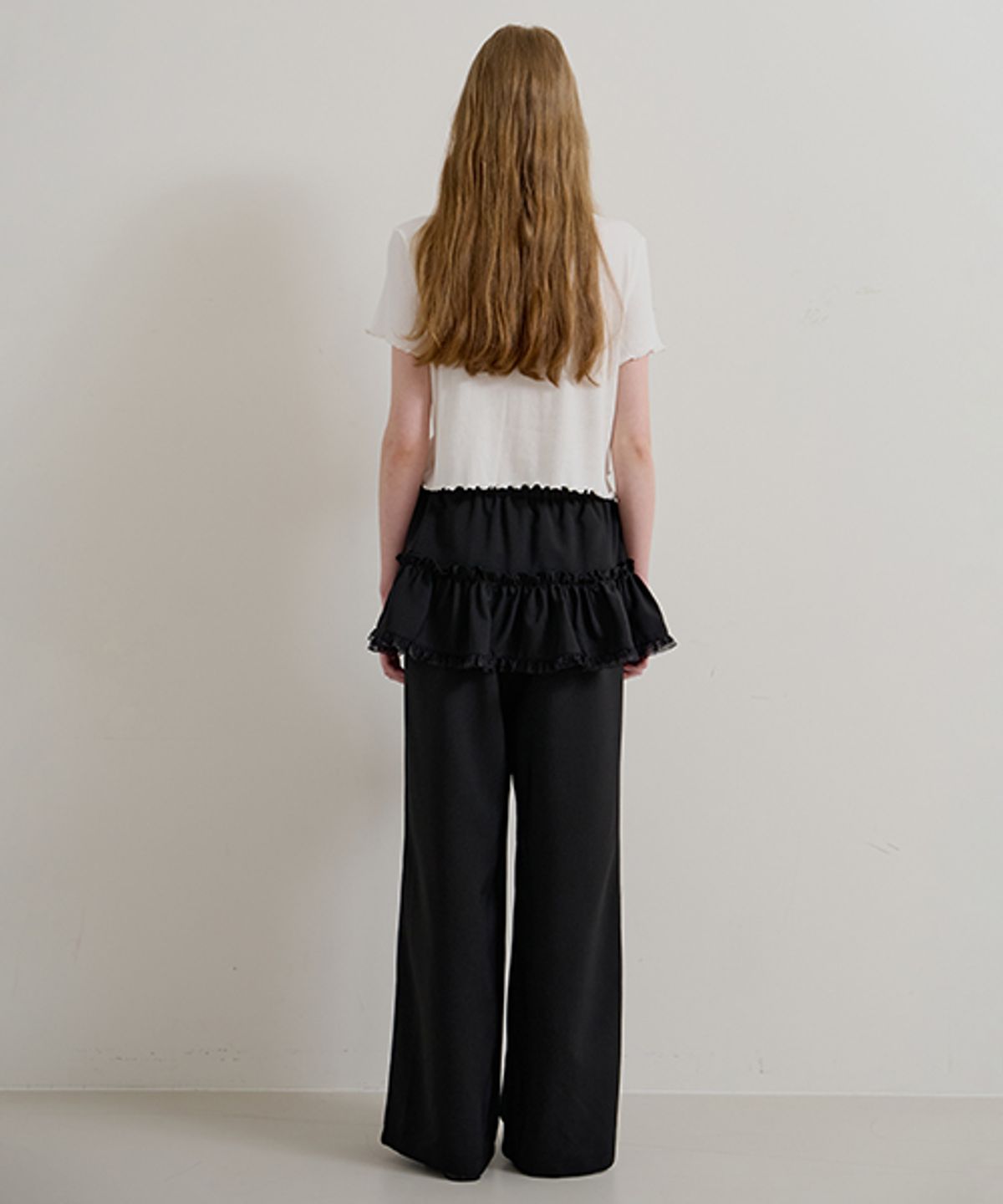 모어댄라이크(MORE THAN LIKE) BANDING SKIRT PANTS - BLACK