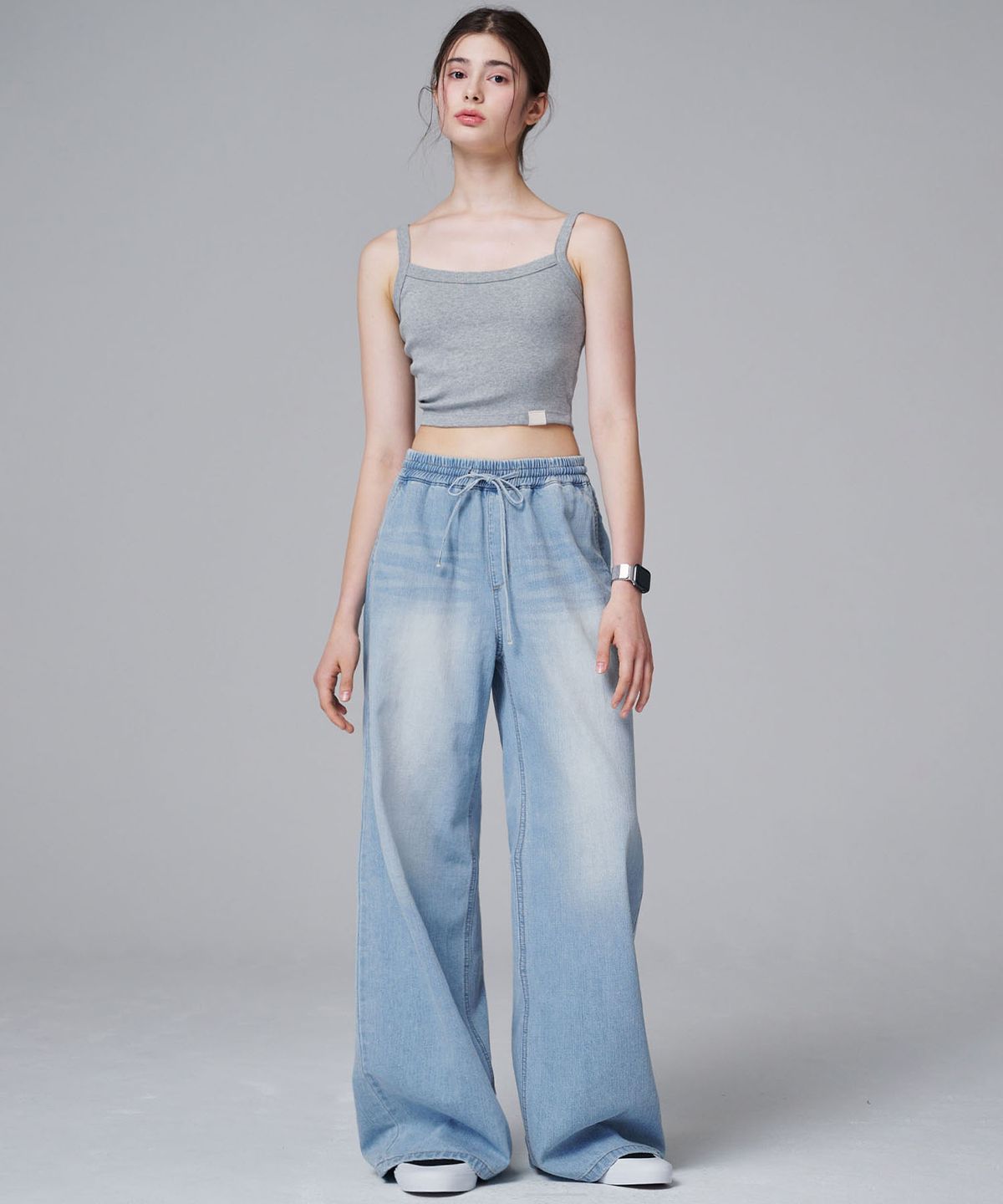 마롭(MALOUPE) 9144 밴딩 워싱 데님 (인디고)